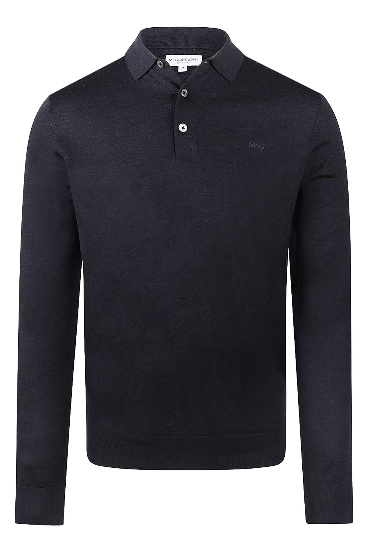 FINE MERINO POLO NAVY 1
