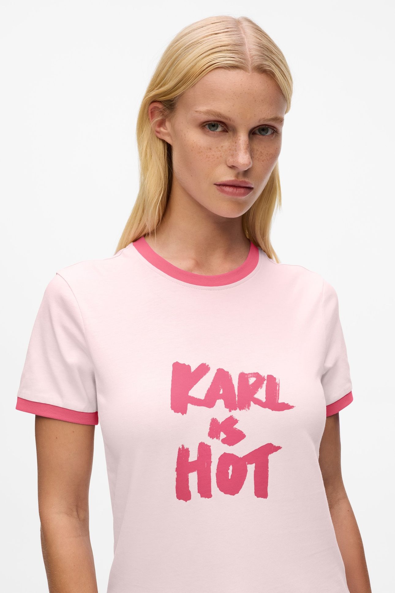 KARL IS HOT T-SHIRT PINK LADY 7
