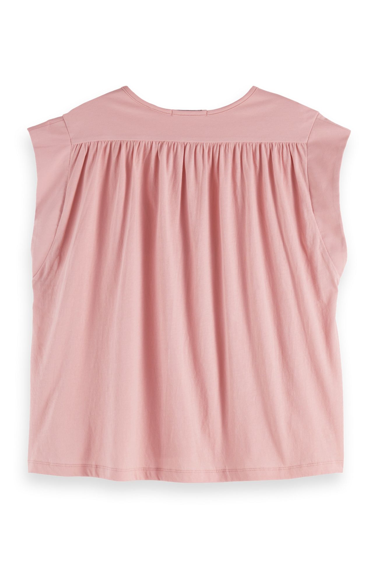 DRAPEY V-NECK T-SHIRT BURNISHED LILAC 5