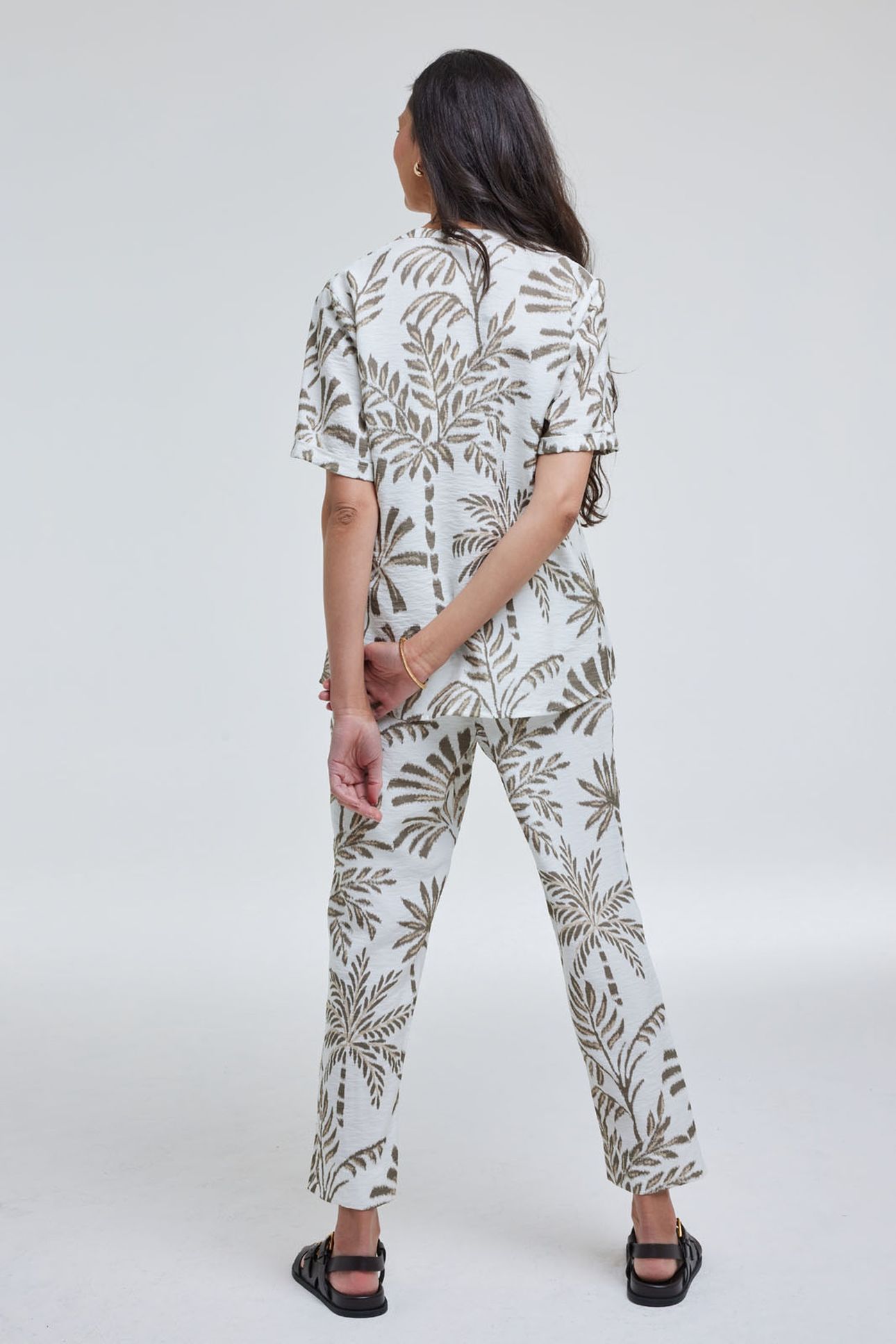 BLOUSE MOANA OFFWHITE PALMER PRINT 3