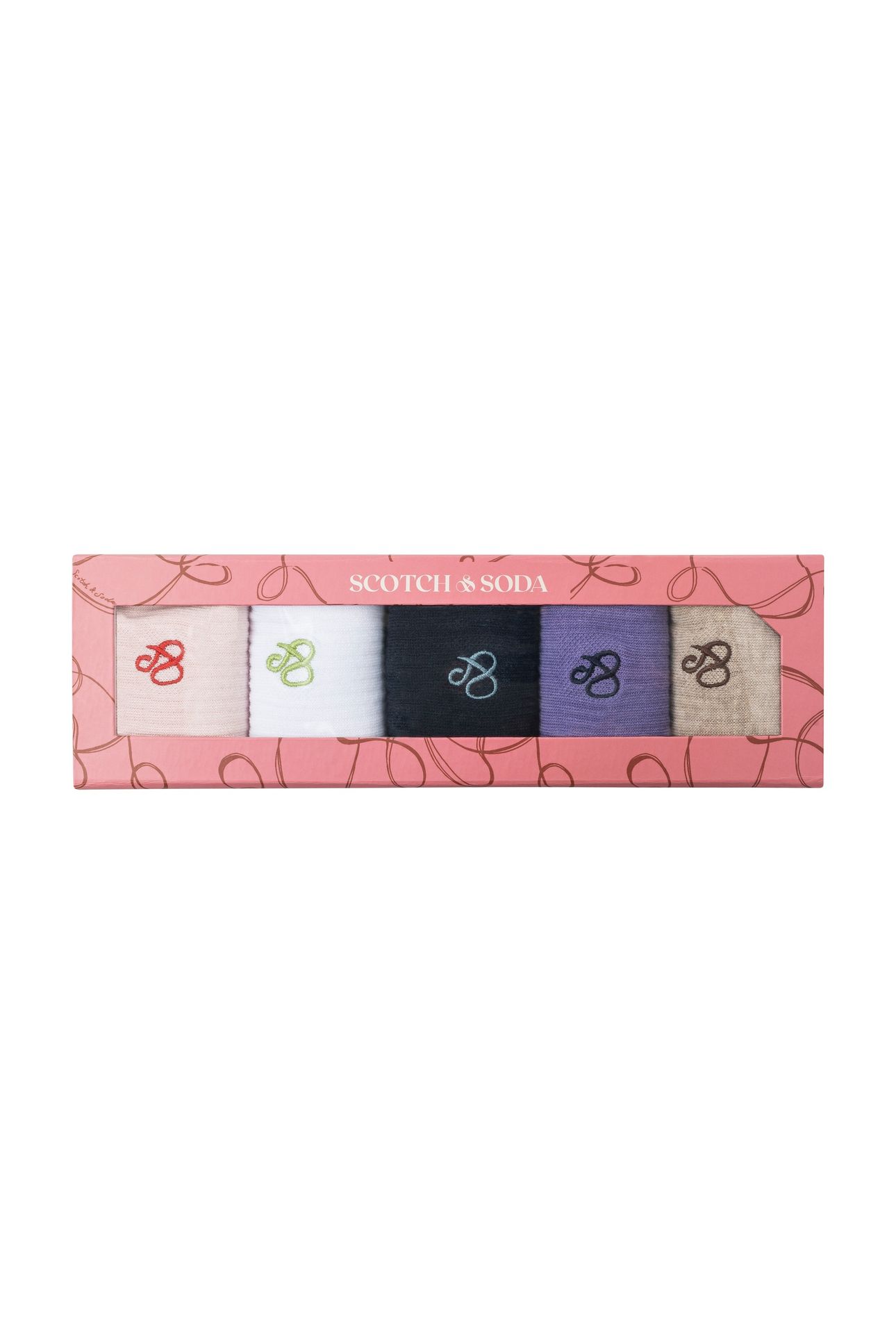 5PK WOMENS 1/2 TERRY GIFT BOX CREW PINK 3