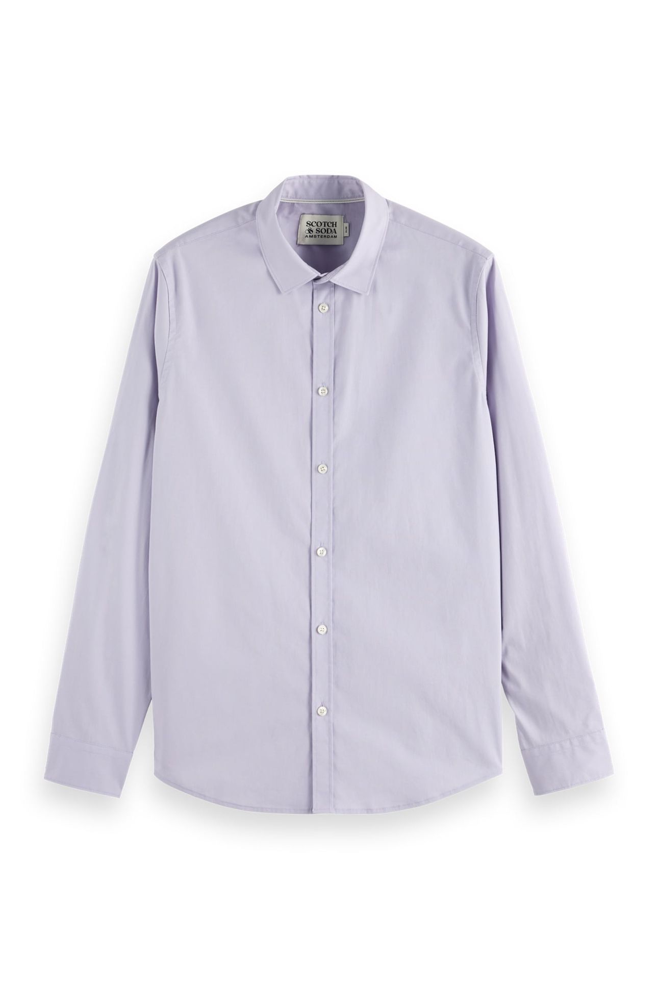 SEASONAL CORE SOLID SLIM FIT POPLIN SHIRT LANGUID LAVENDER 1