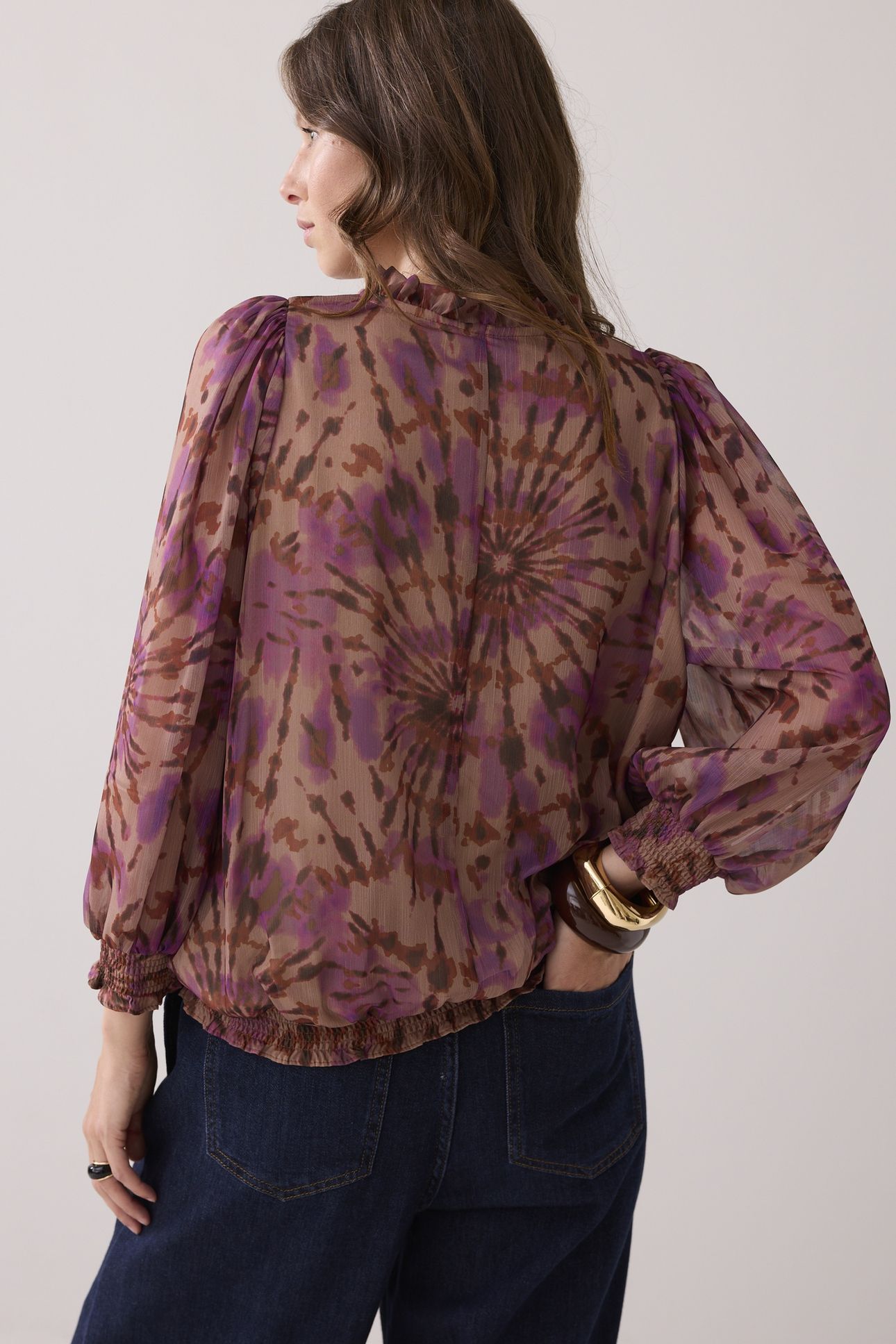 TOP SMOCK TIE DYE PRINT MULTICOLOUR 3
