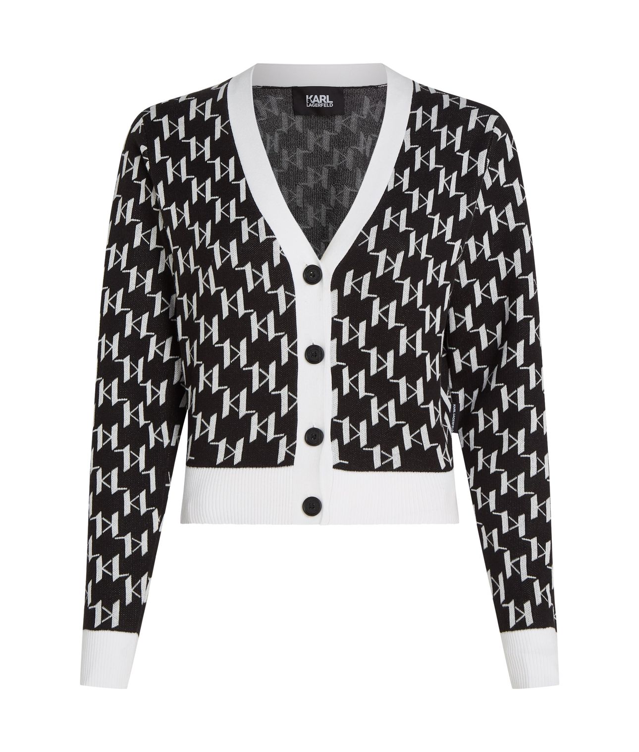 KL MONOGRAM SHORT CARDIGAN KL MONOGRAM BLACK/WHITE 5