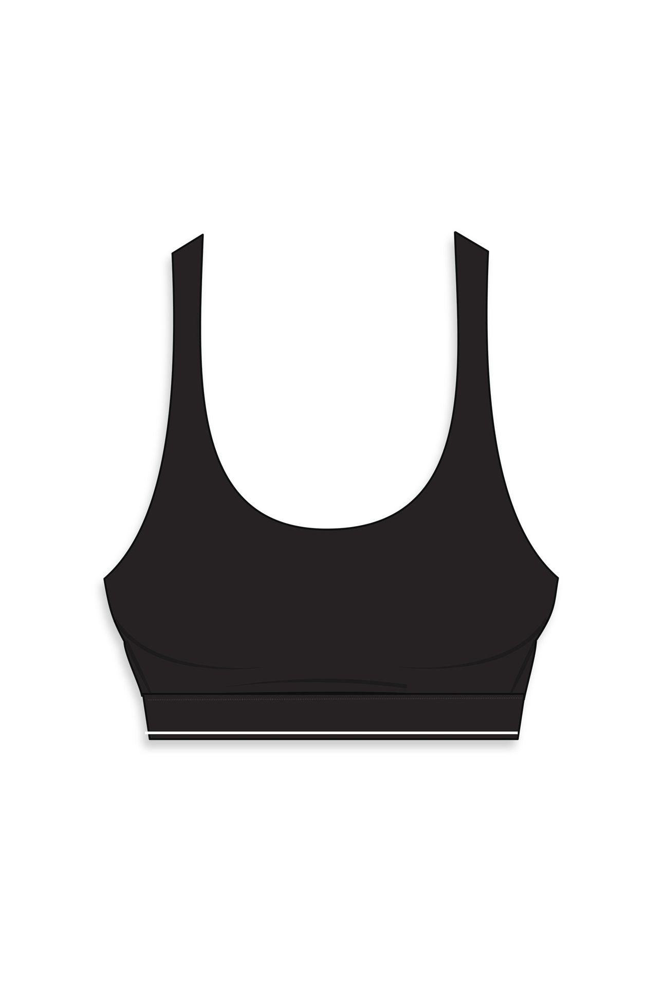 MODERN SPORT BRA MED SUPPORT BLACK 6