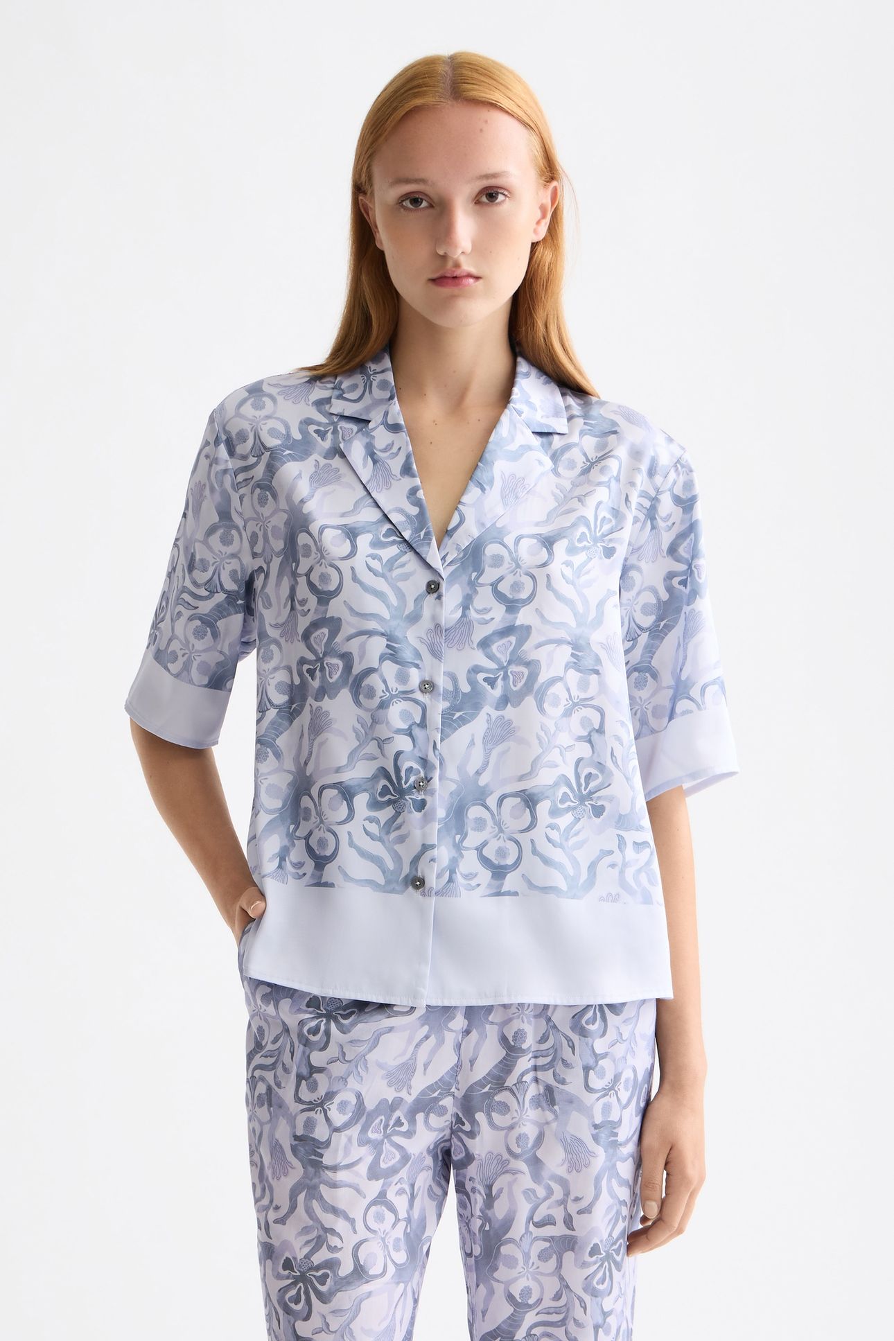 PRINTED SHORT SLEEVE SHIRT DANCER LAVENDER 1