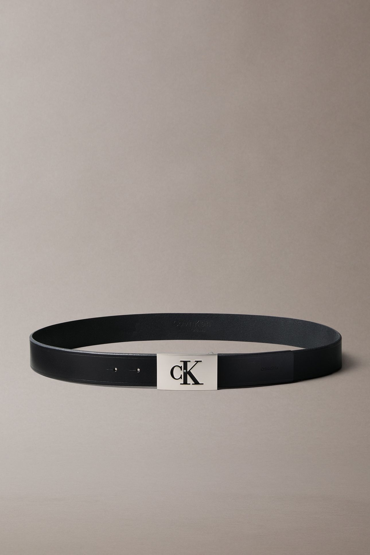 SSNL MONO PLAQUE 35MM BELT BLACK/PEWTER 2
