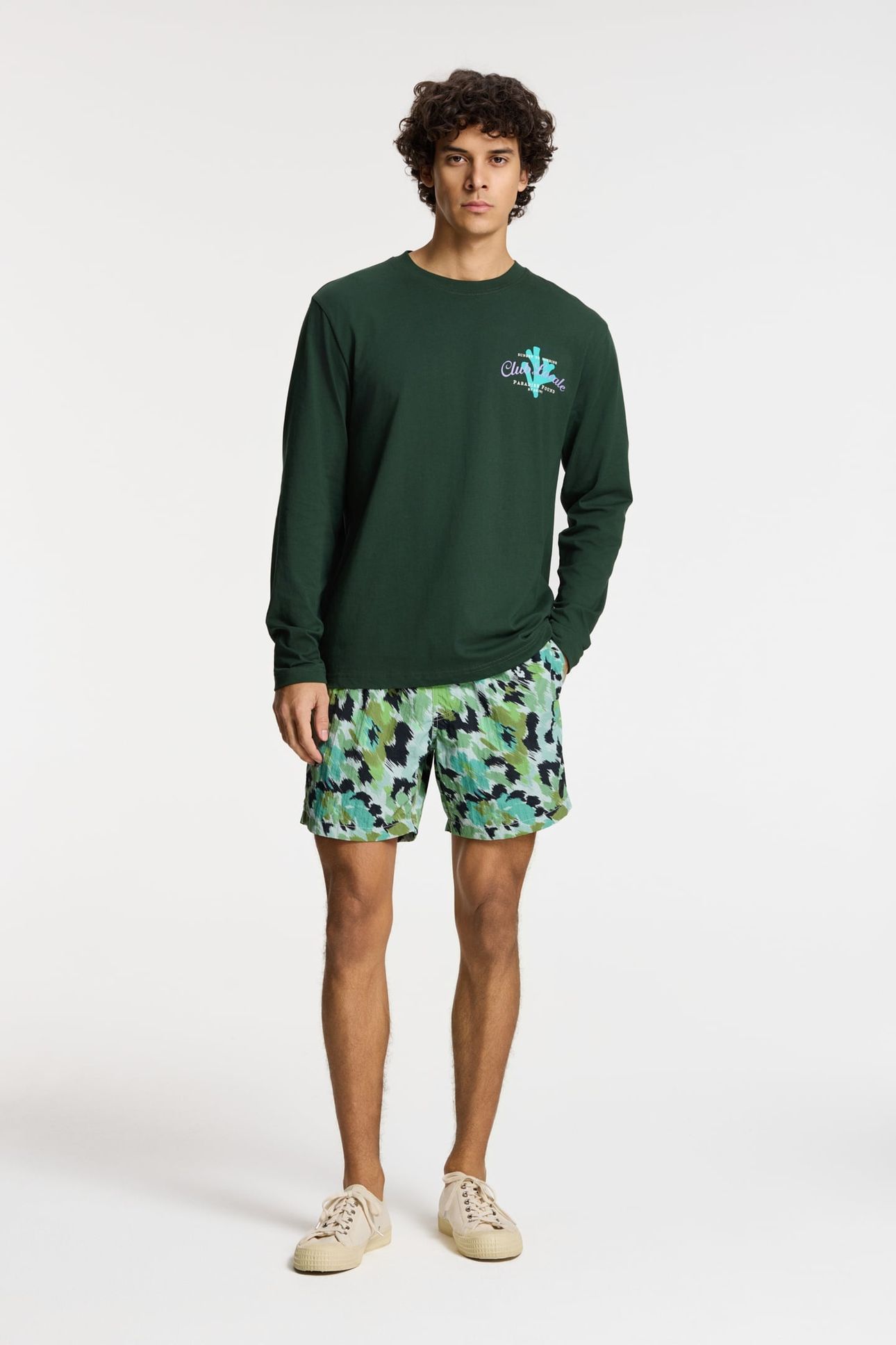 NICK QUICK DRY SWIM SHORTS 6 INCH DIGITAL CAMO GREEN DIGITAL 2