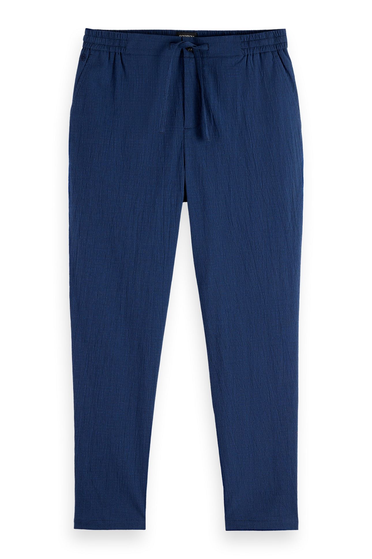 FINCH - COTTON BLEND SEERSUCKER TAPERED FIT JOGGER SKY CAPTA 1