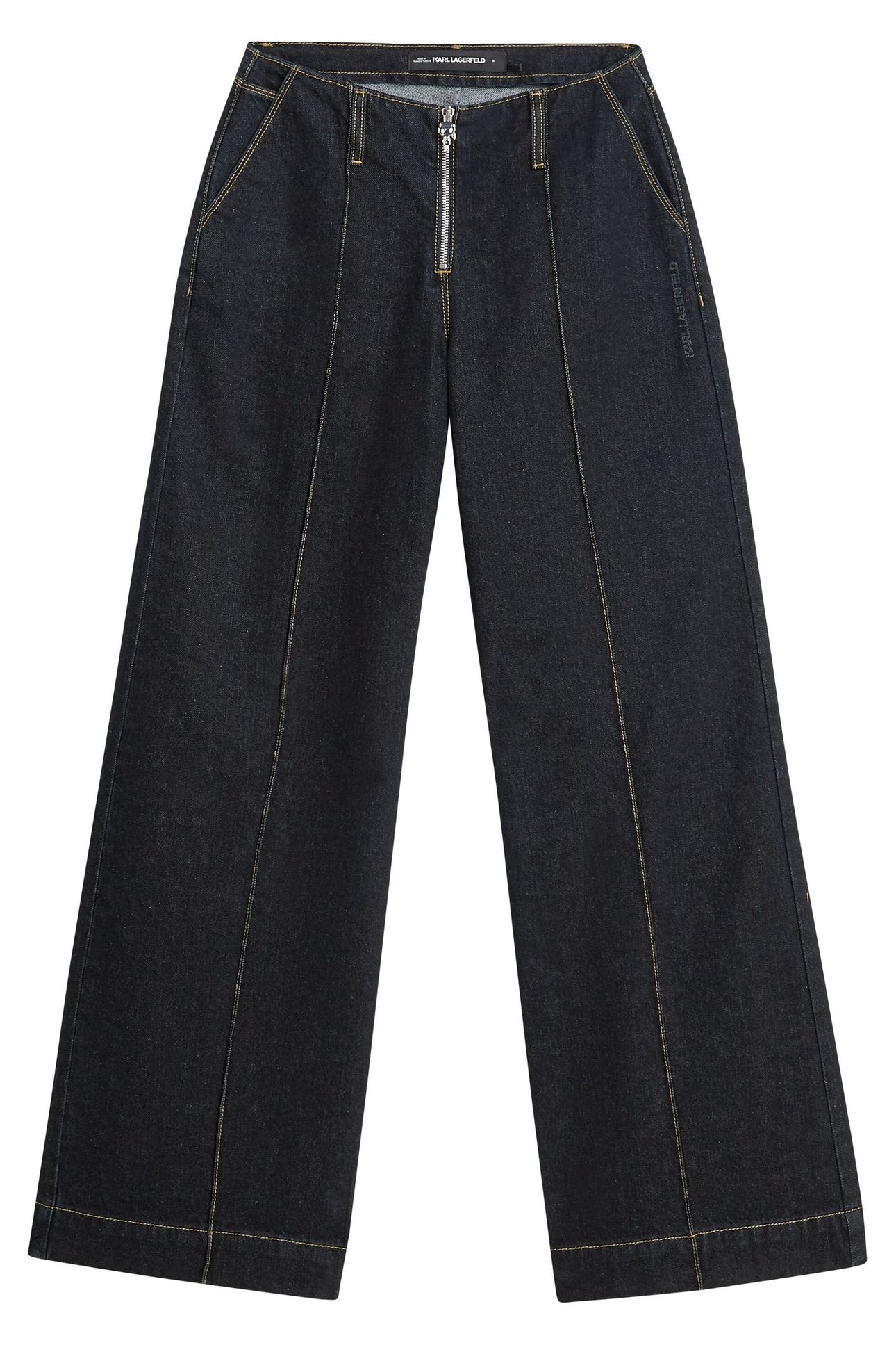 IKON PATCH WIDE DENIM PANTS DARK BLUE 6