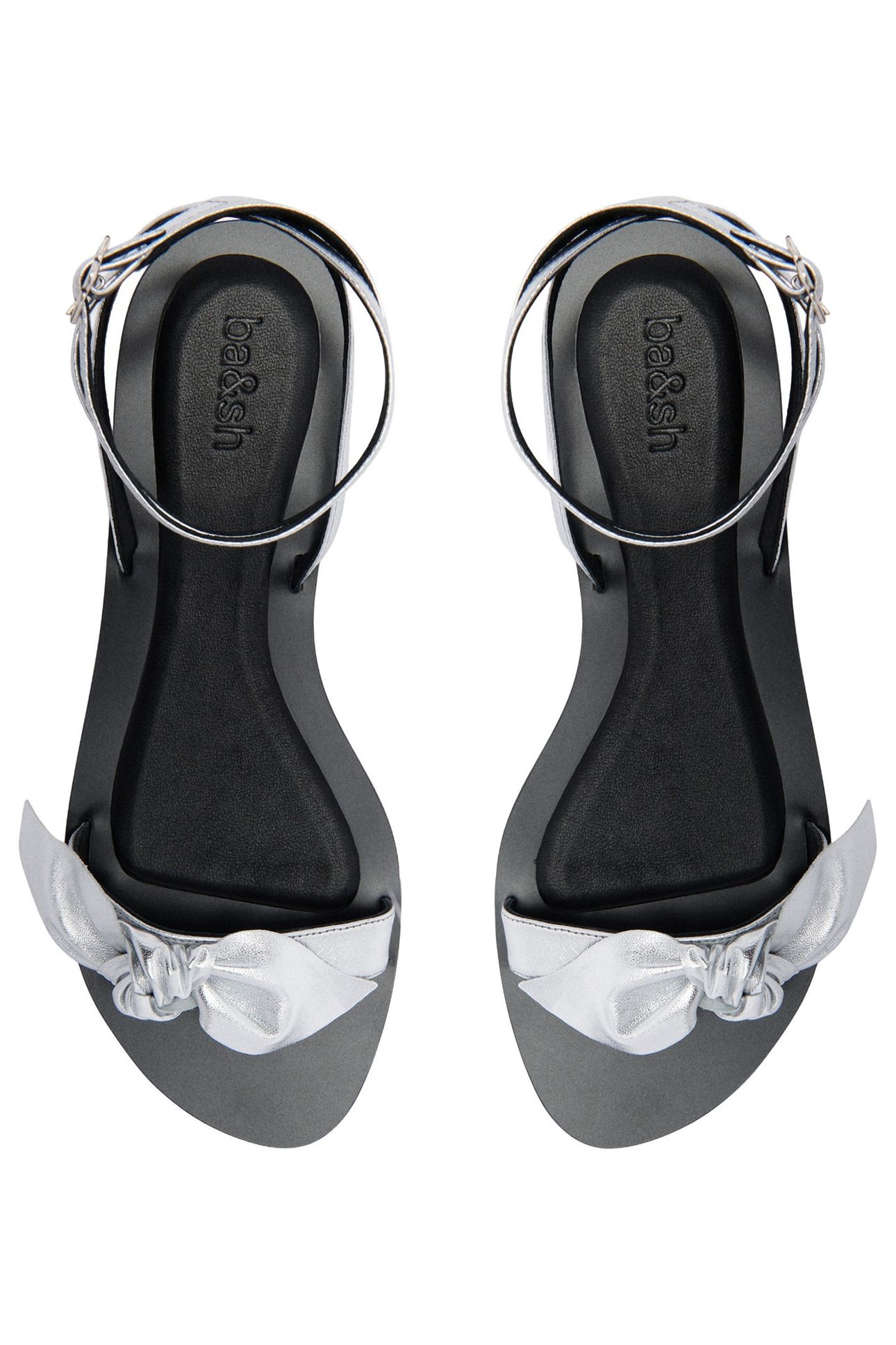 SANDALES PLATES CARMINE SILVER 3