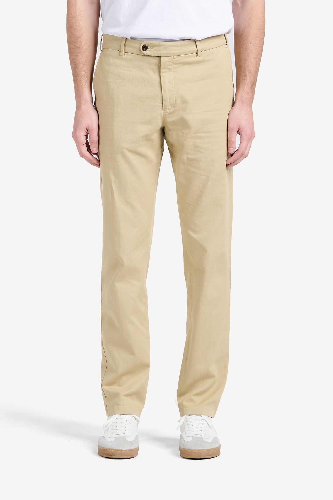 DIEGO COTTON-LINEN STRETCH TAUPE 1