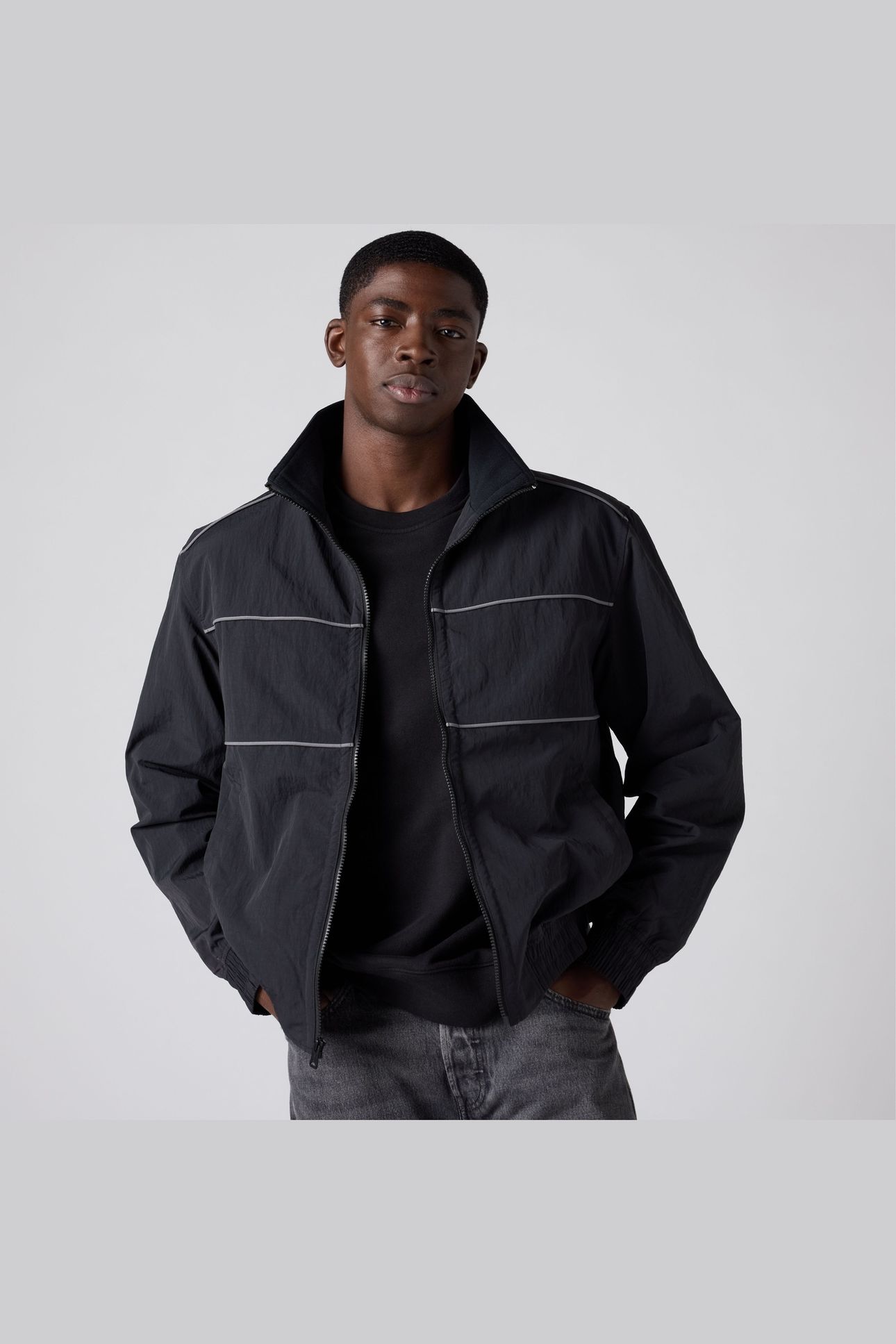 HEIGHTS PIPPING JACKET JET BLACK 5