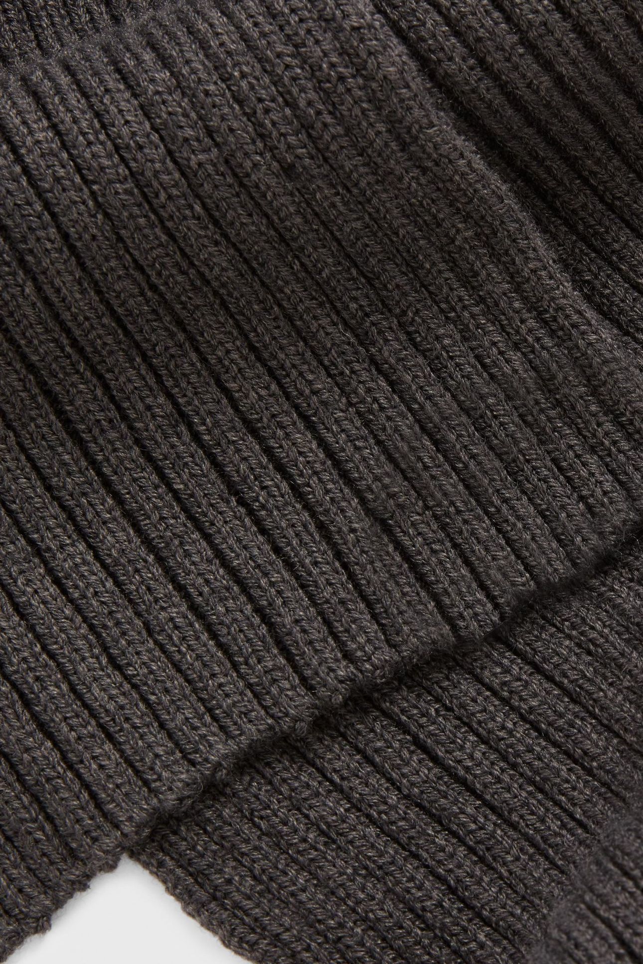 MERINO BLEND KNIT 2X2 RIB CHARCOAL 3