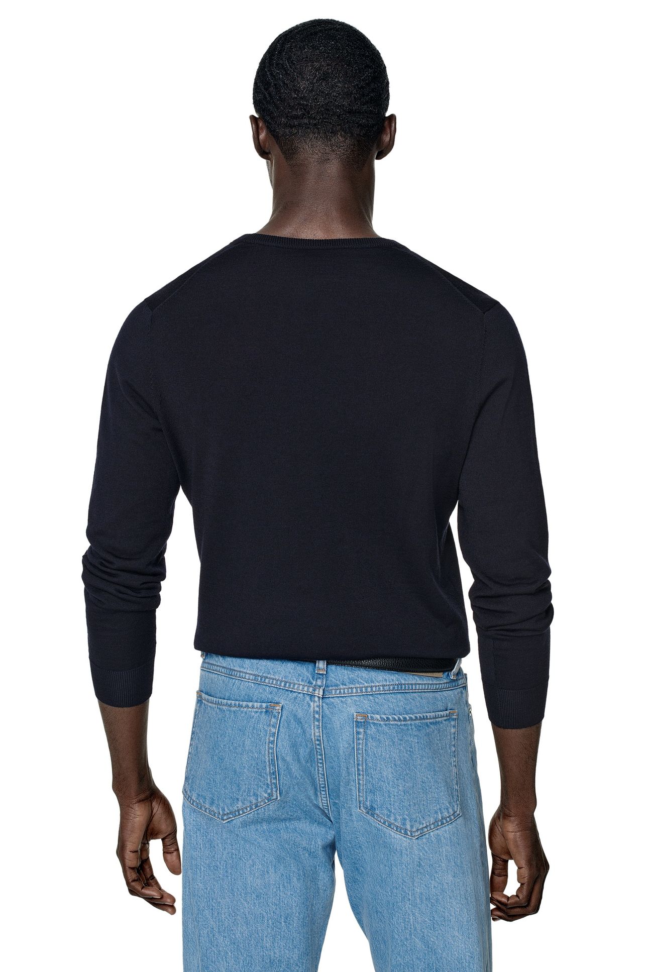 V-NECK MERINO CREW AND V NECK NAVY 5