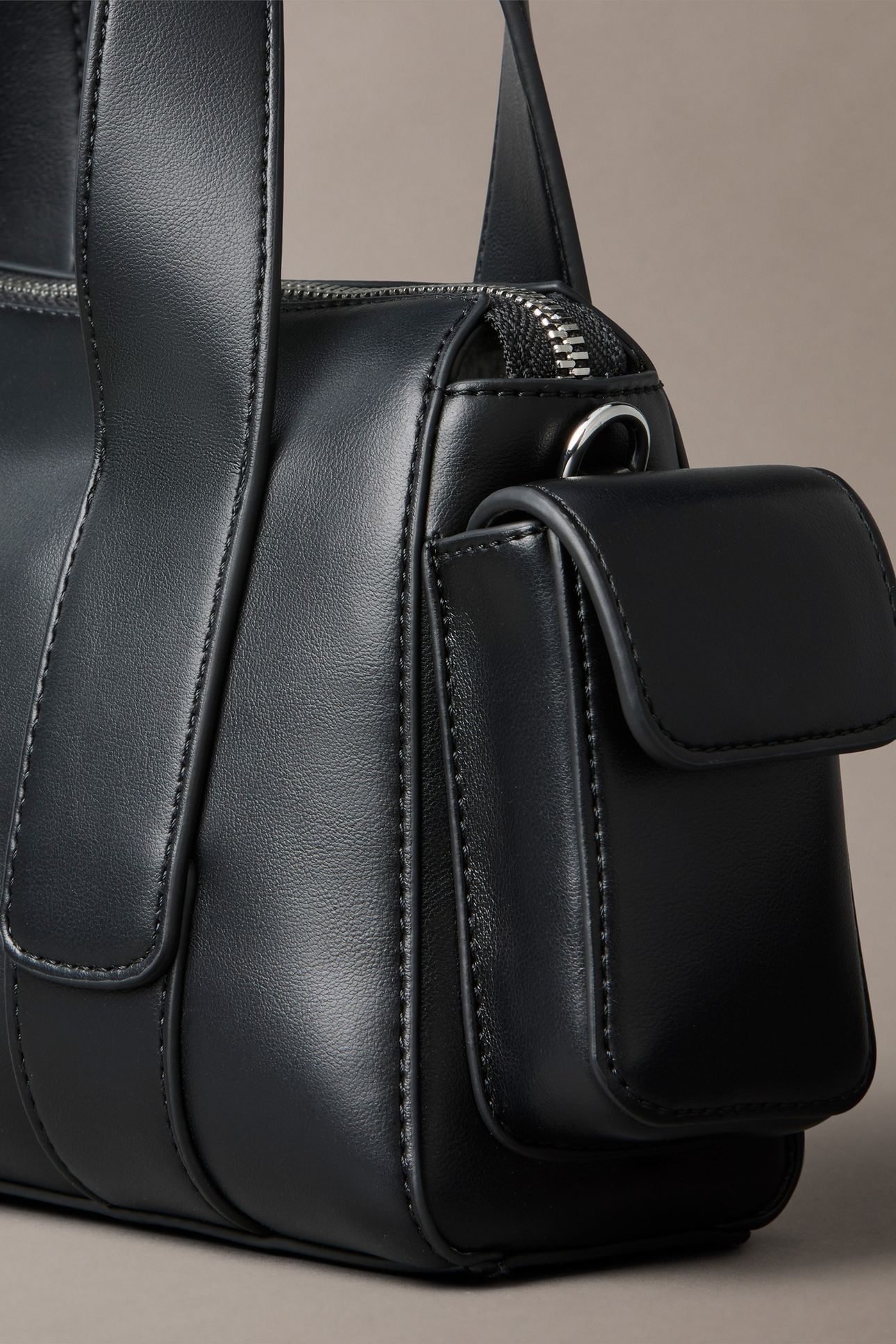 WEBBING STRAP POCKET CROSSOVER BLACK/SHINY NICKEL 3