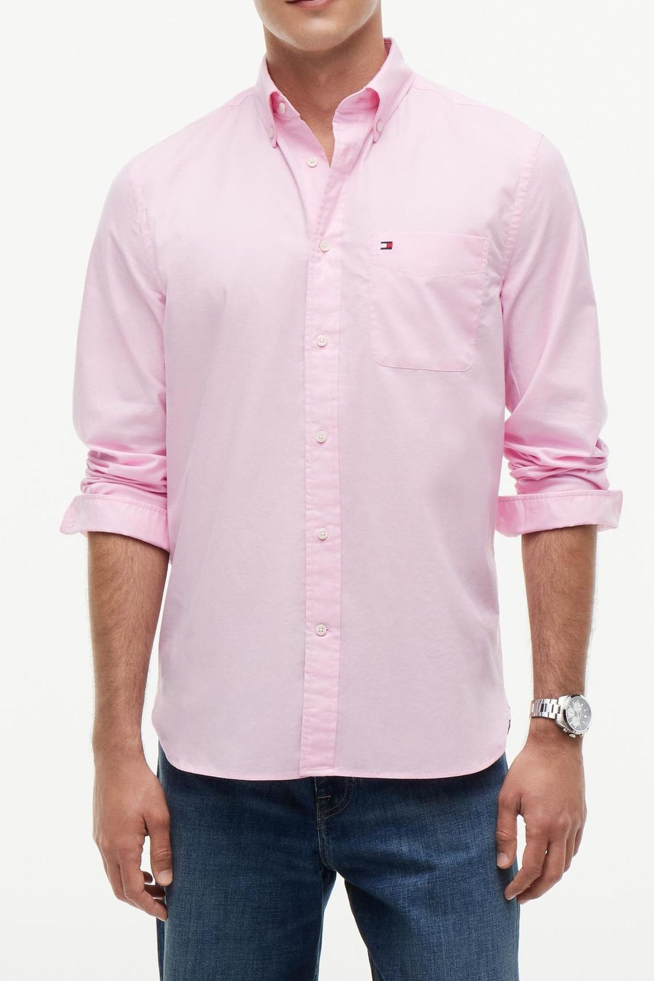 LIGHT OXFORD SOLID SHIRT ROSE PETAL 1