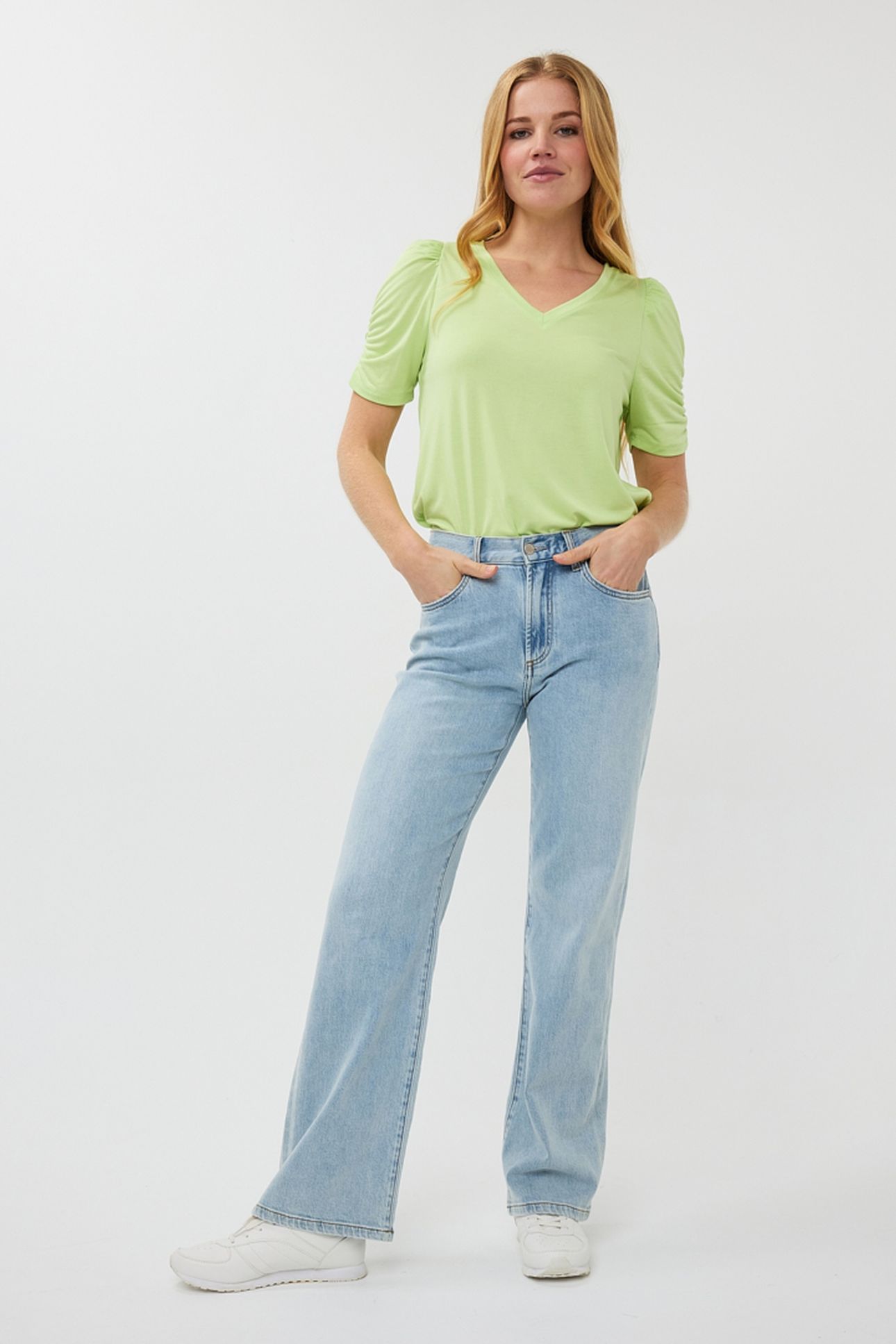 T-SHIRT PUFF SLVE MODAL APPLE GREEN 1