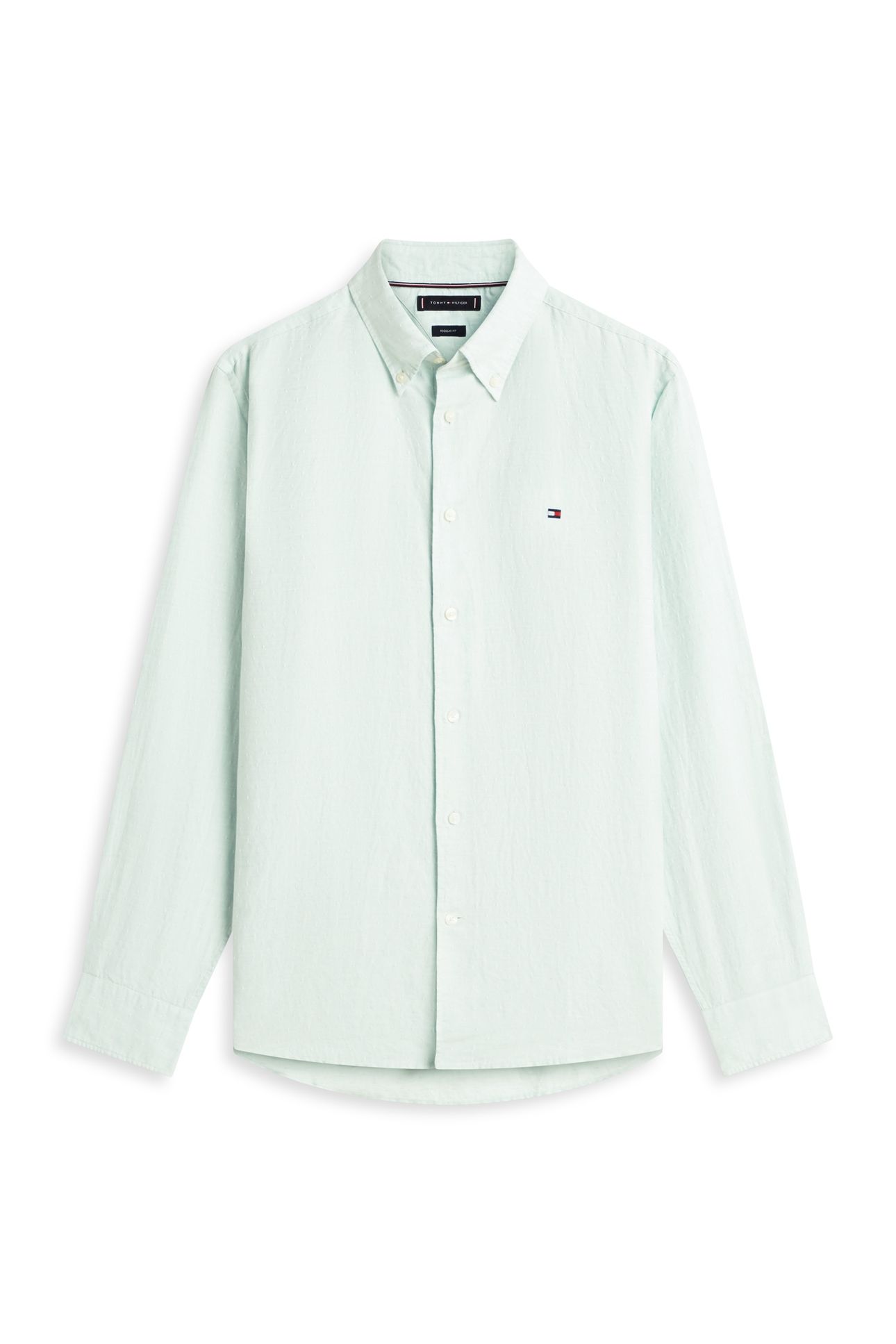 LINEN BLEND DOBBY RF SHIRT CRUSHED MINT 4