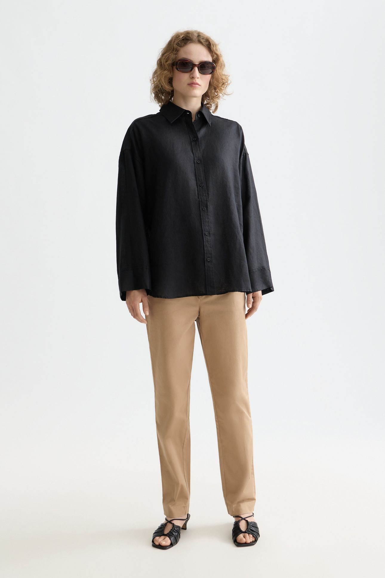 LINEN SHIRT BLACK 2