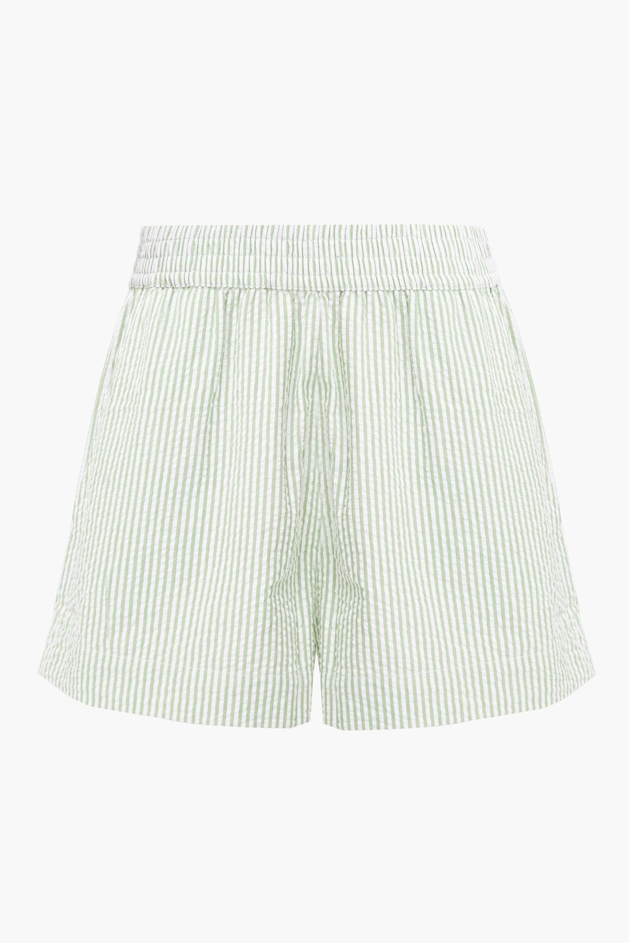 SEERSUCKER STRIPE SHORT GREEN/WHITE 3
