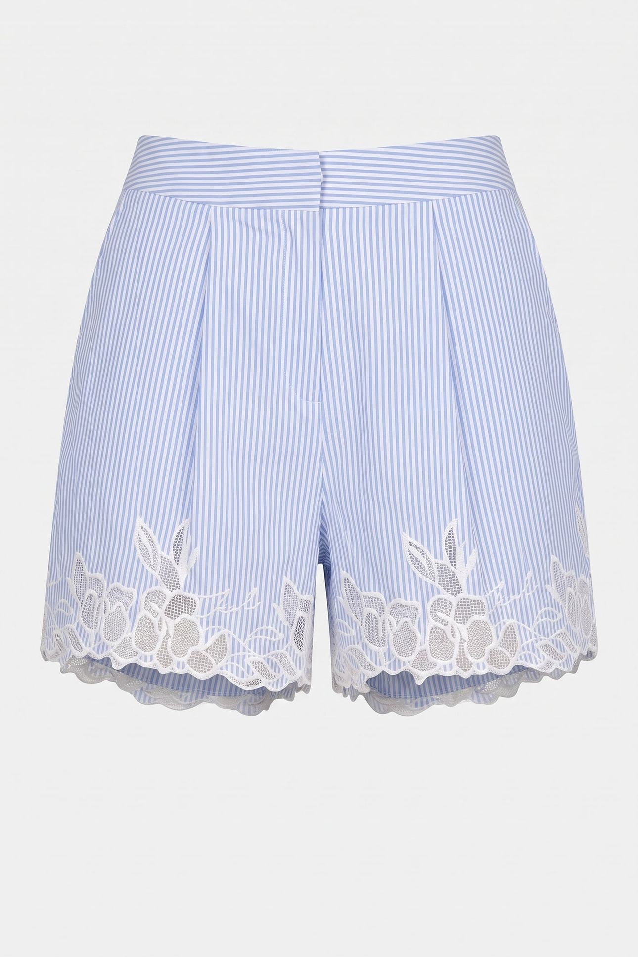 EMBROIDERY CUT OUT SHORTS ULTRAMARINE-WHITE STRIPE 3
