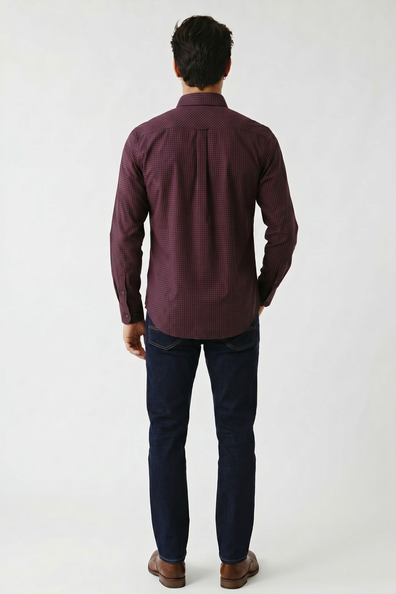 MICRO GINGHAM POPLIN SHIRT PORT ROYALE YD 2