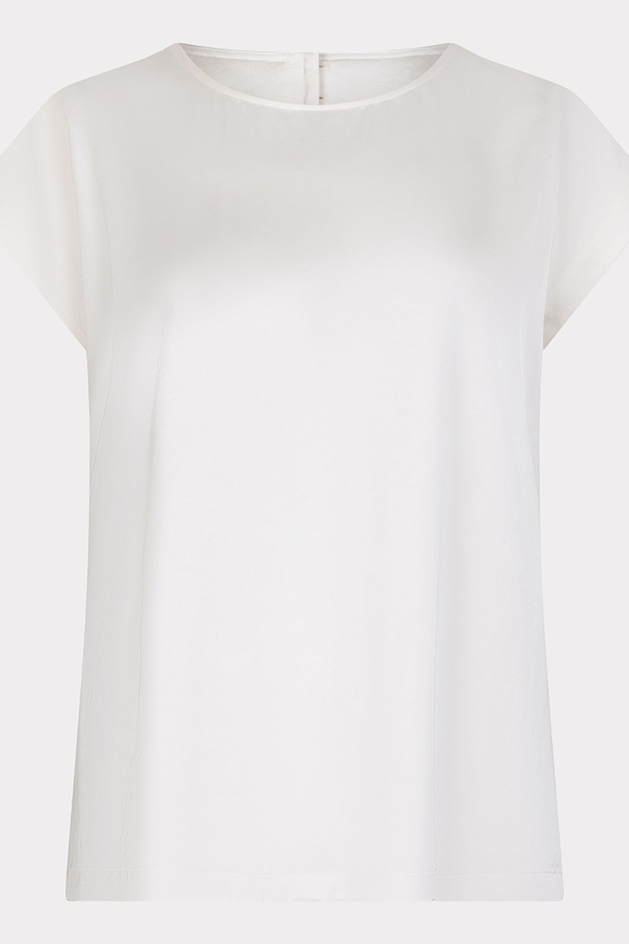 BLOUSE R-NECK SATIN LOOK OFF WHITE 5
