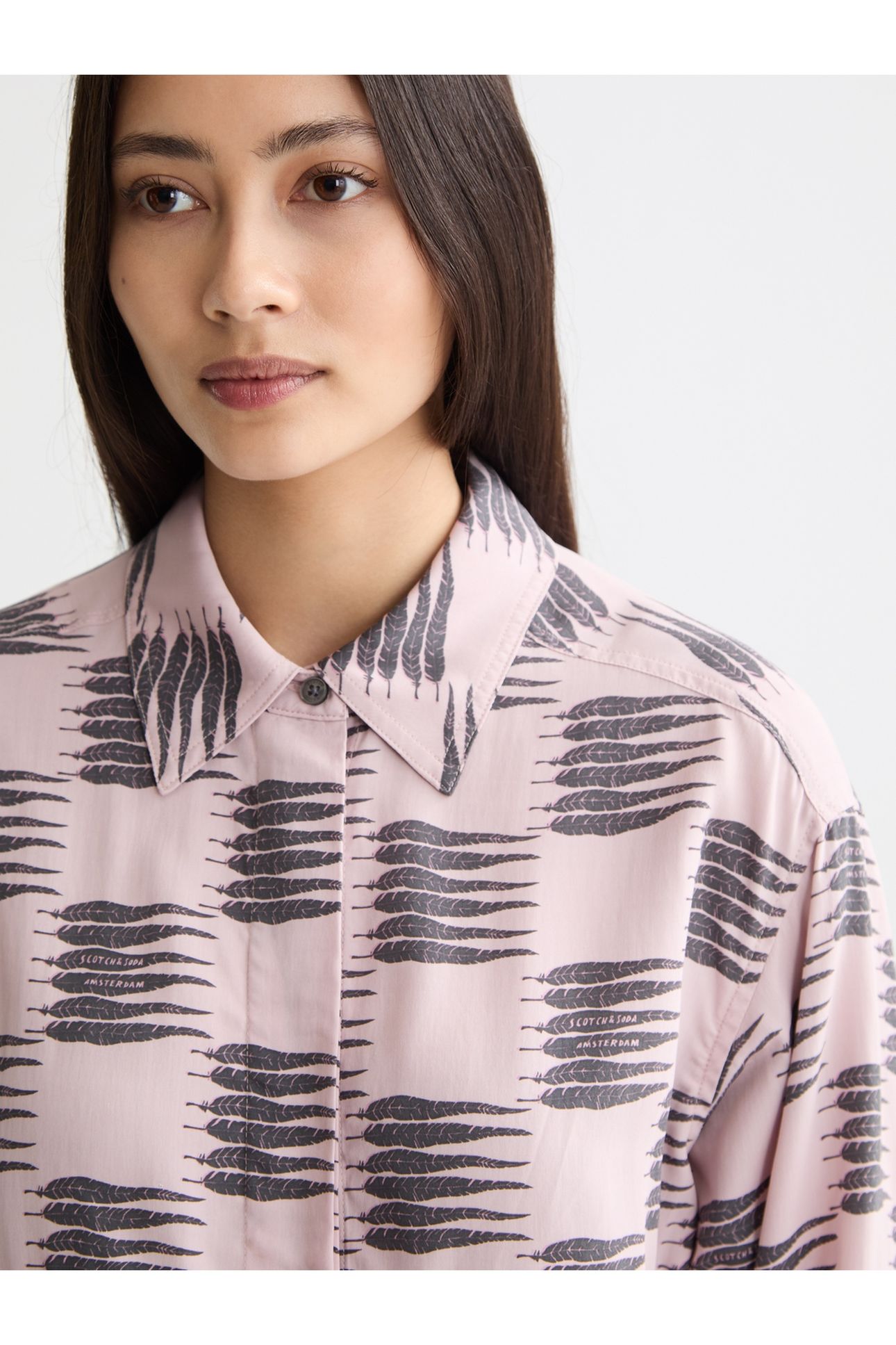 PRINTED UTILITY SHIRT FEATHER BLOCK 7