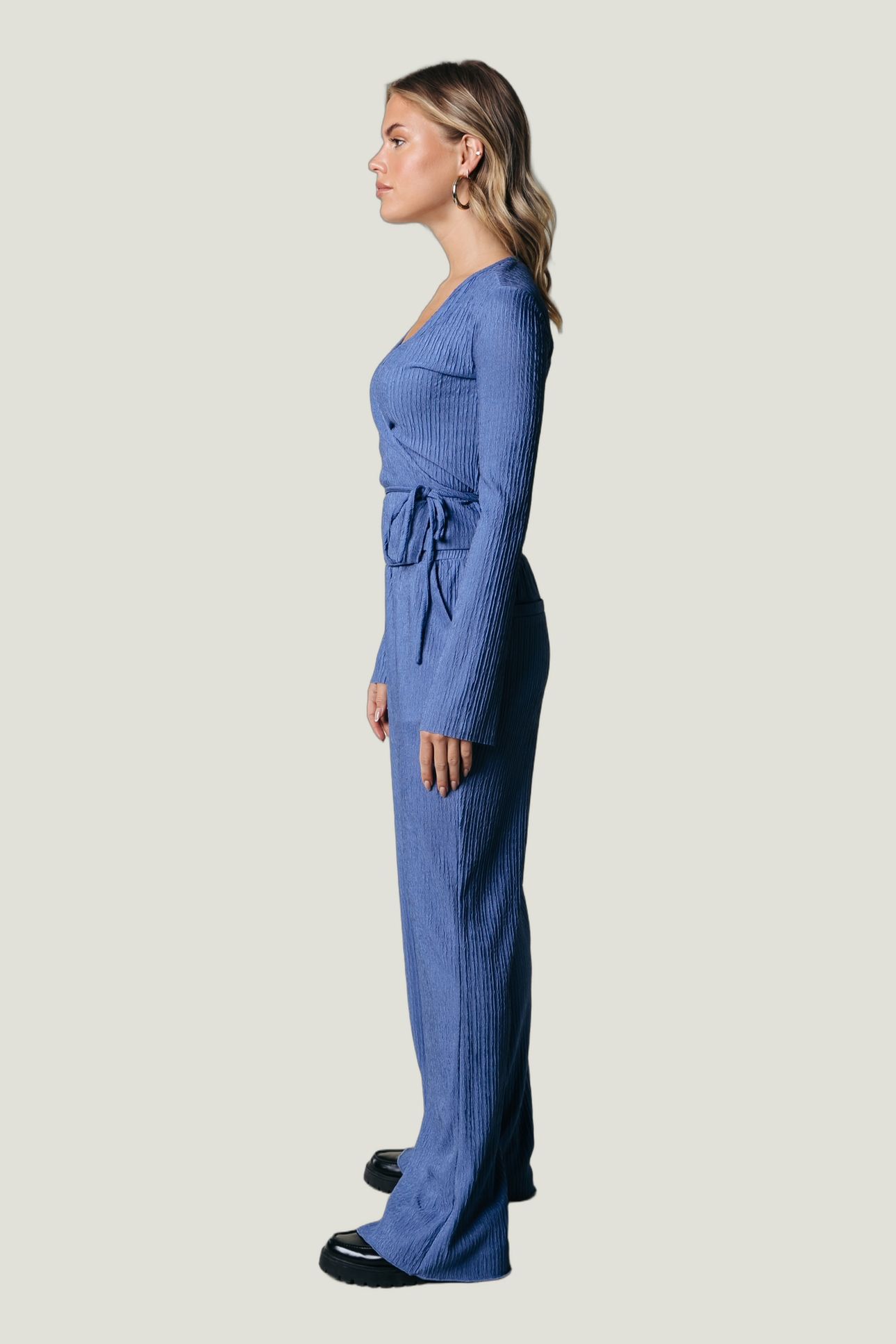 MELODY STRUCTURE STRAIGHT PANTS RAIN WASHED BLUE 3