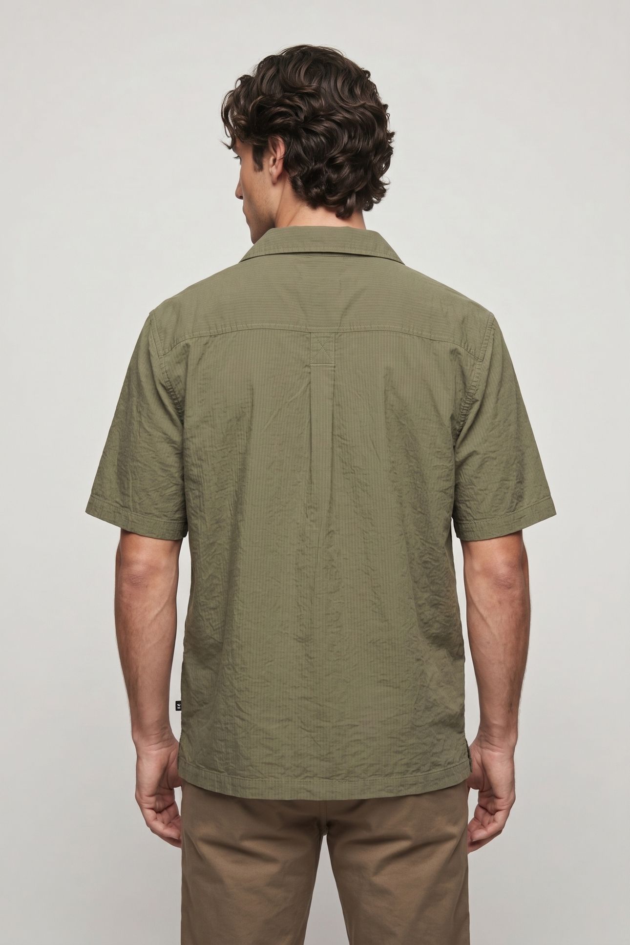 SS SEERSUCKER RESORT SHIRT MEDIUM GREEN 3