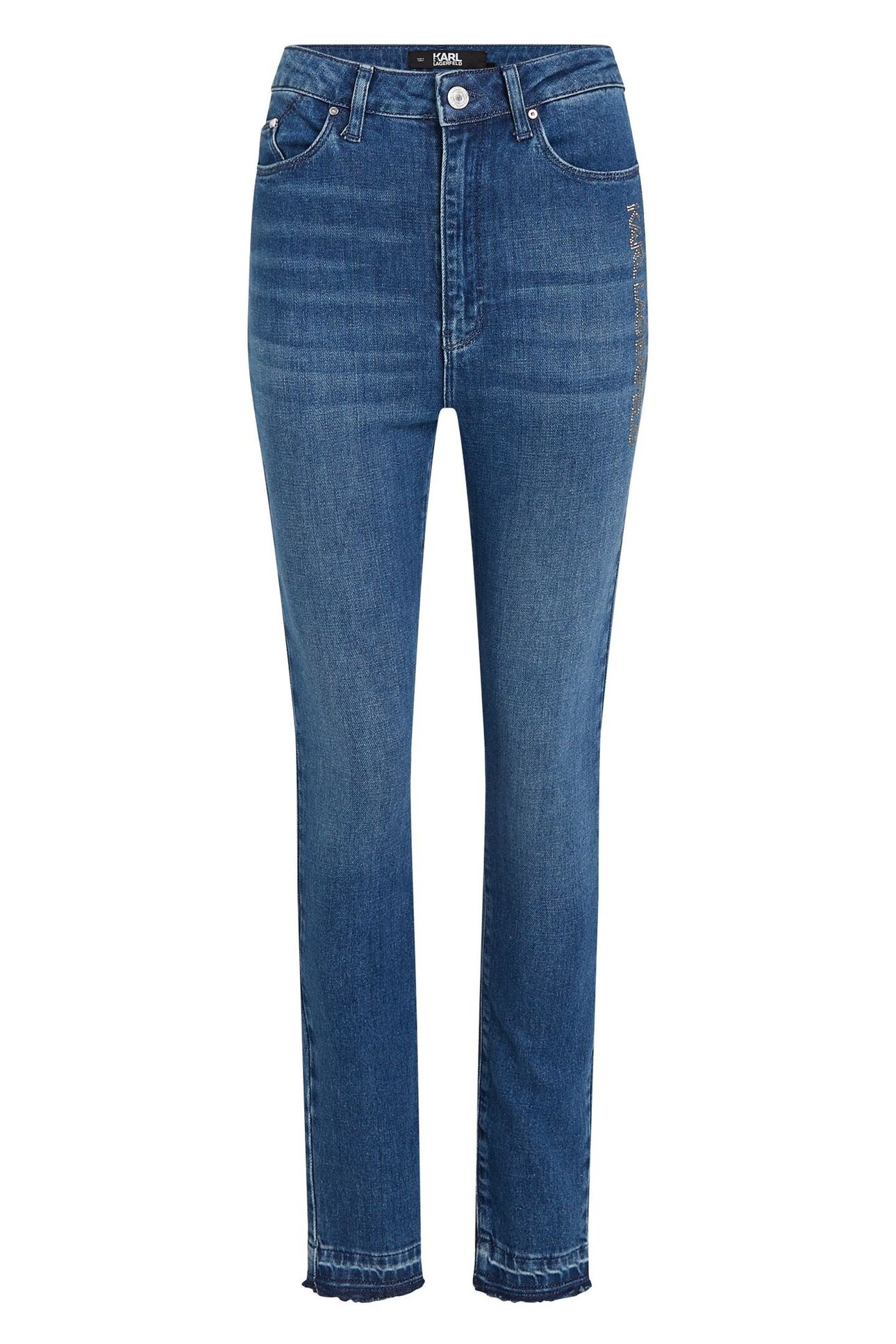 SKINNY LOGO DENIM MID BLUE 1