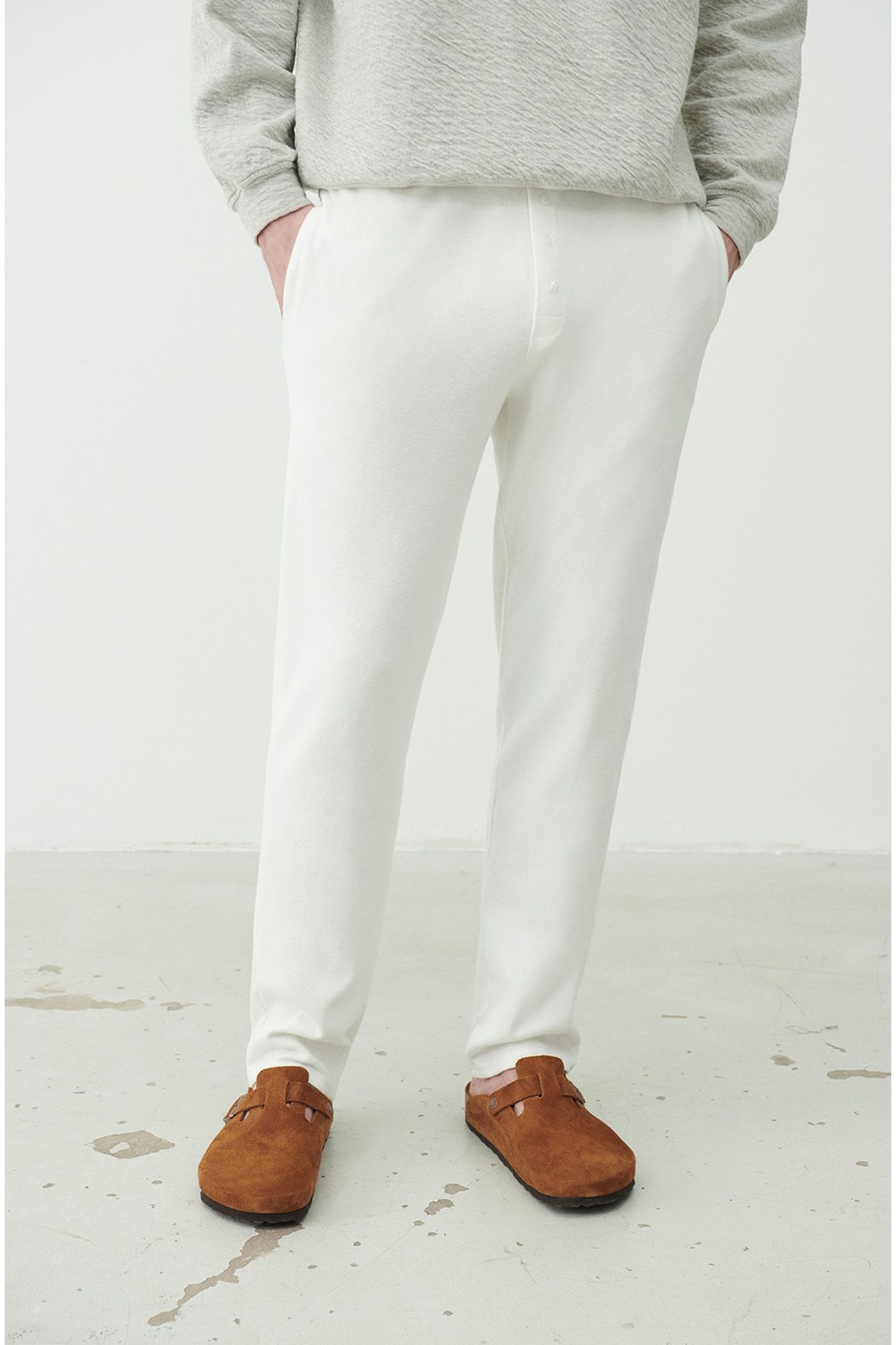 SONICAKE SWEAT PANTS BLANC 2