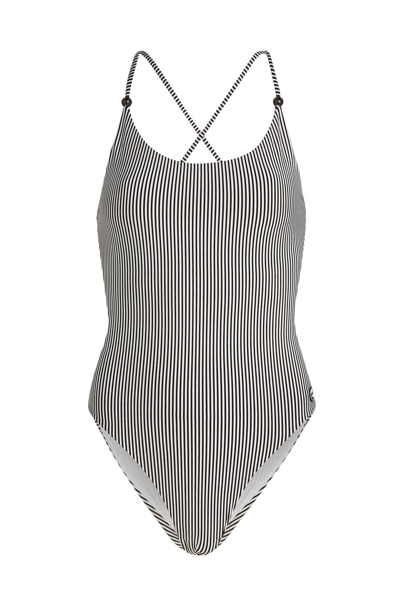 IKON STRIPE SWIMSUIT WHITE-BLACK STRIPE 3
