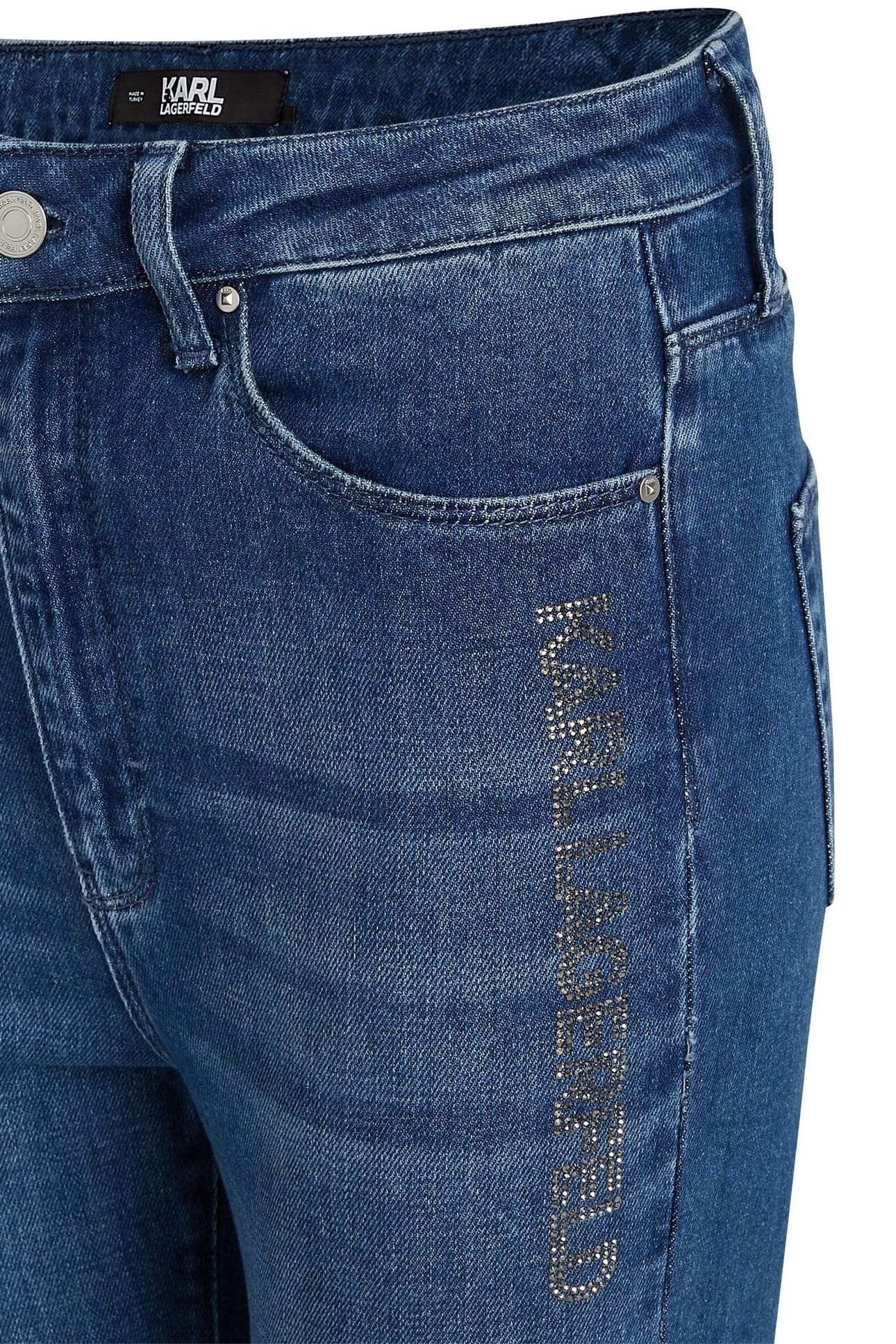 SKINNY LOGO DENIM MID BLUE 4
