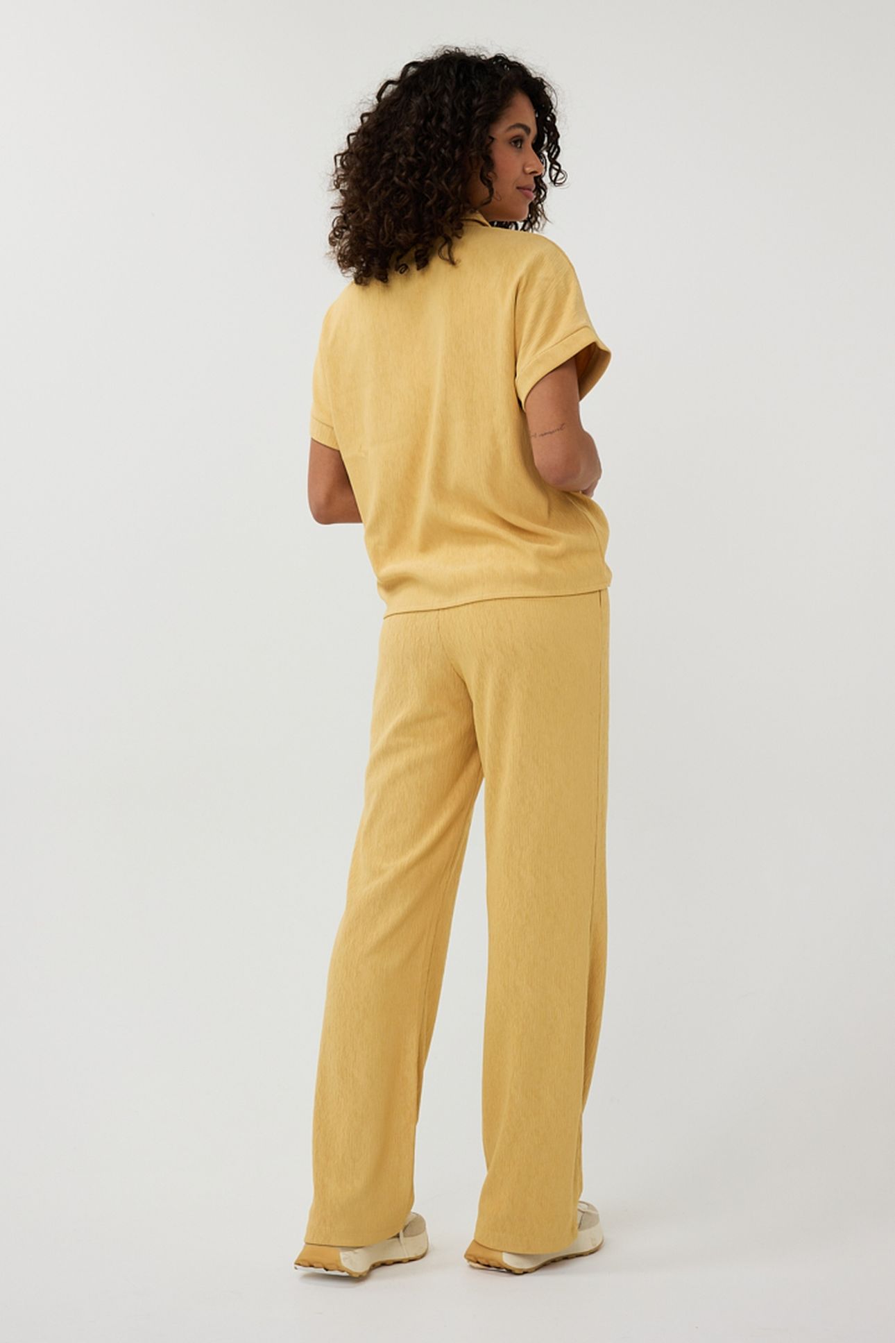TROUSERS FANCY CRINKLE YELLOW 5