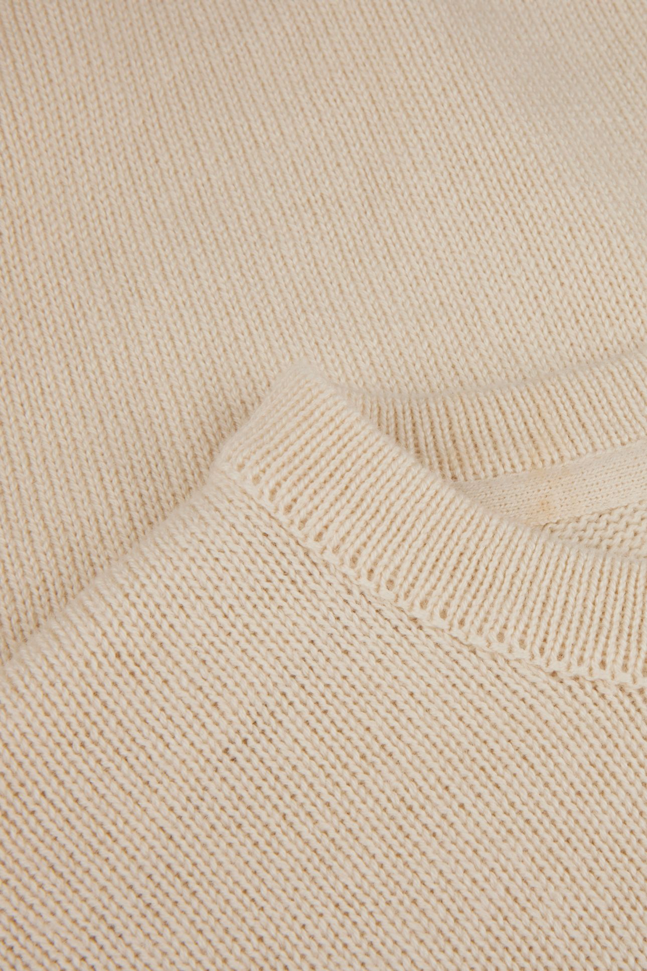 CREW NECK,INTARSIA LOGO CREAM 4