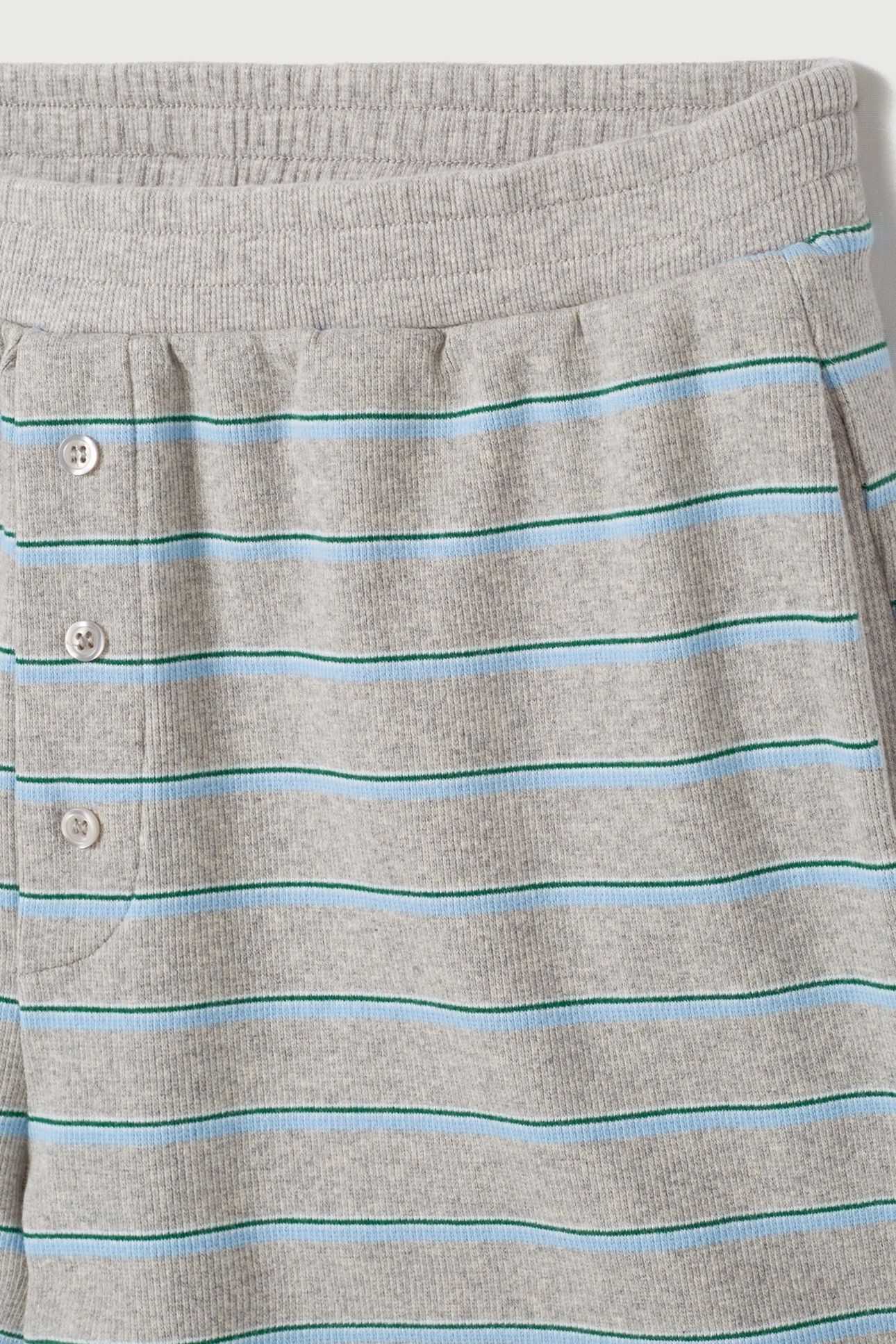 URYSTREET SHORTS GRIS CHINE RAYE VERT ET BLEU 5