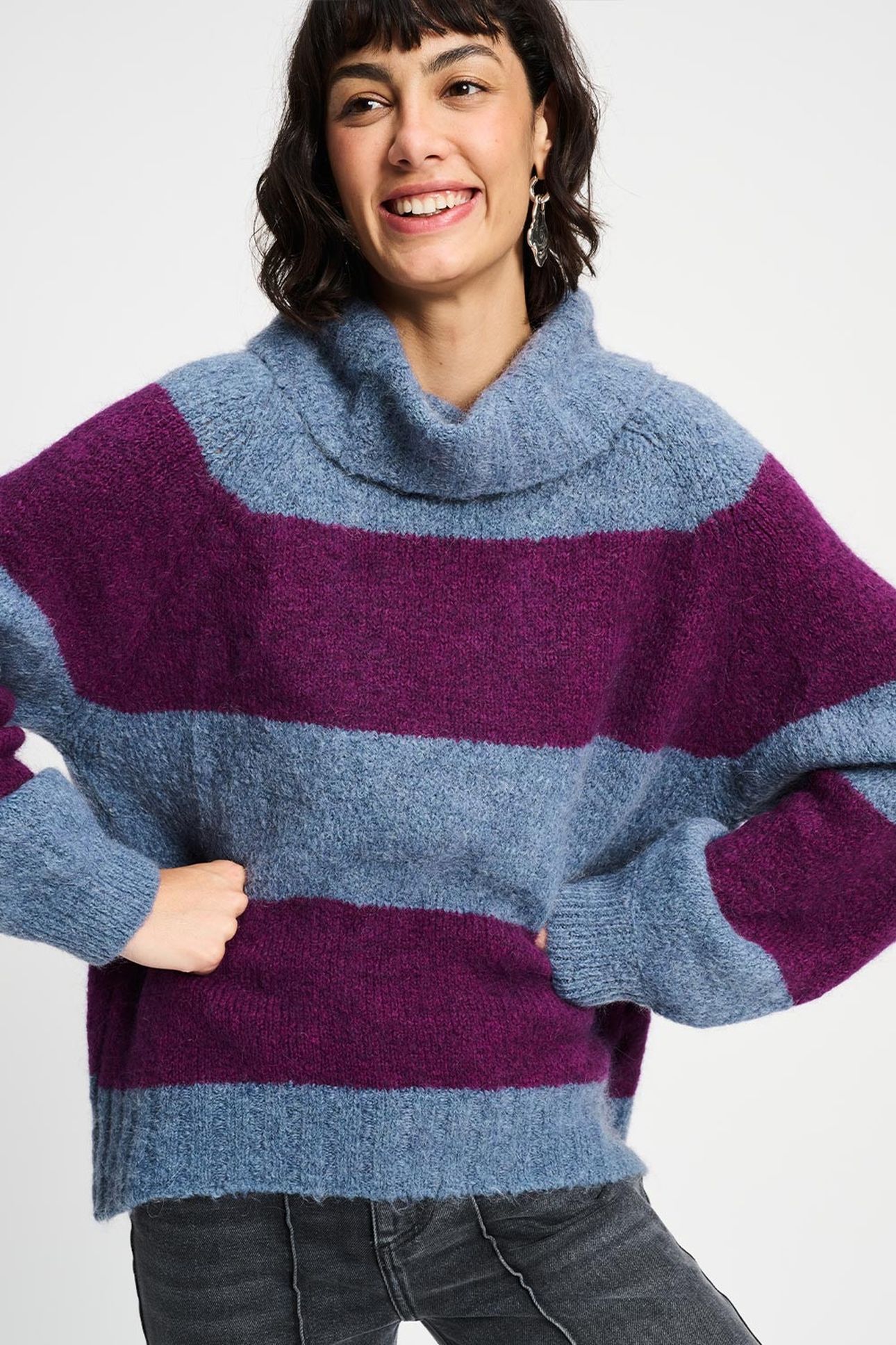 PULLOVER - PLUM STRIPES 4
