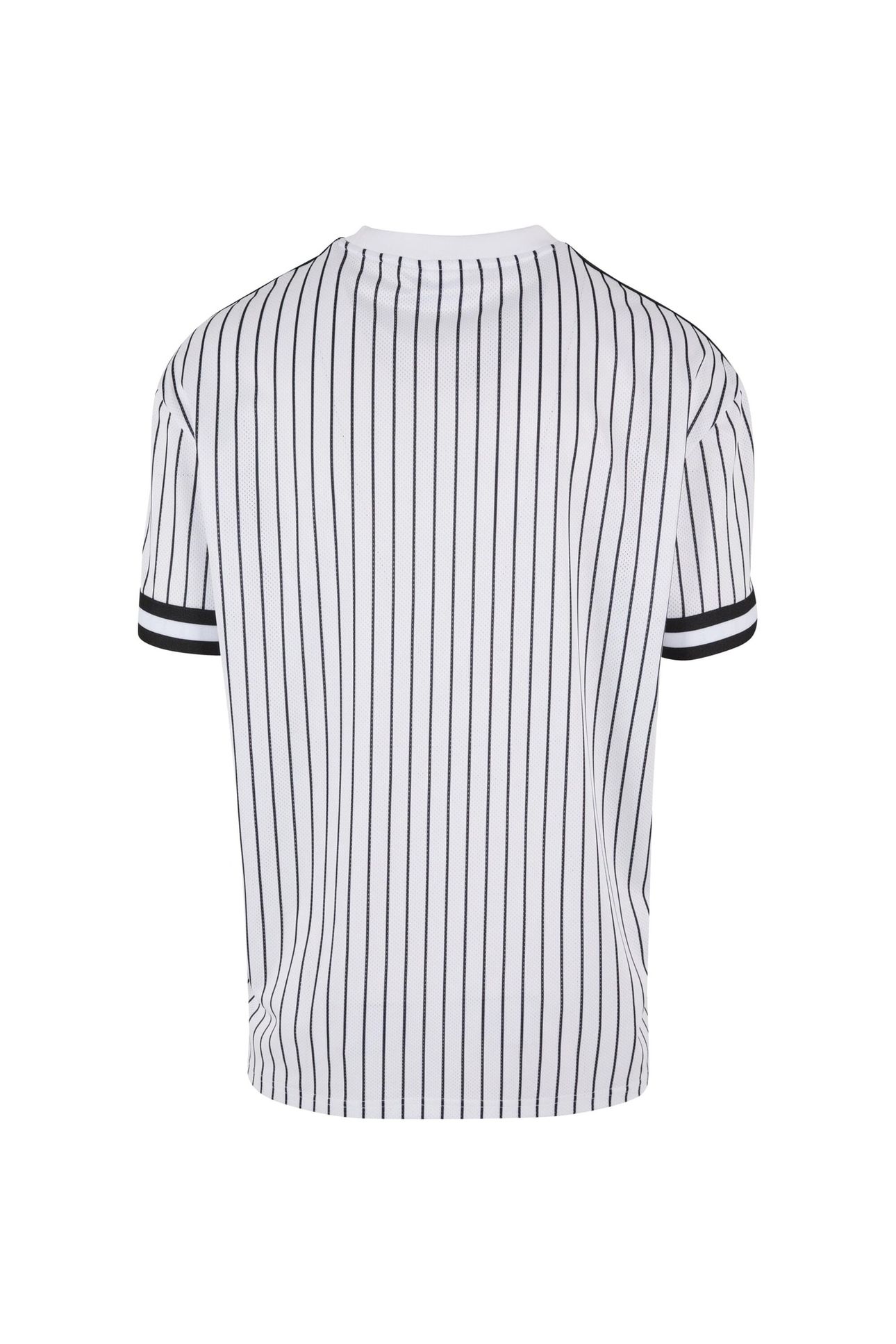 OVERSIZED STRIPED MESH TEE WHITE/BLACK 2