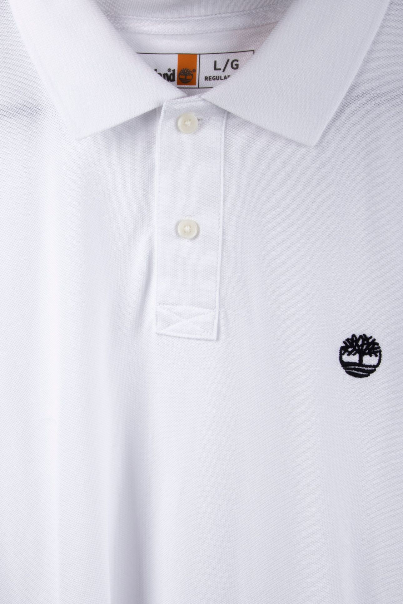 BRANDED COLLAR SHORT SLEEVE POLO WHITE 4
