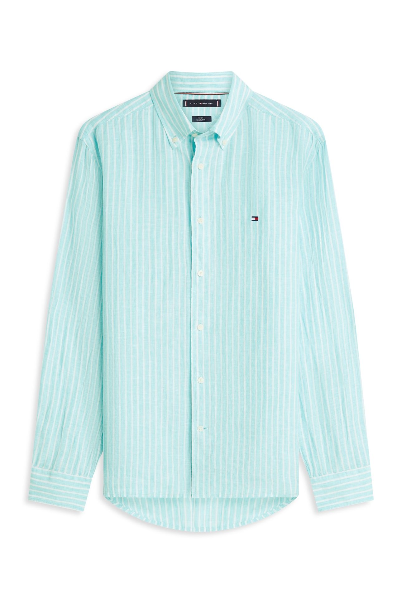 LINEN BENGAL STRIPE SHIRT ARCTIC AQUA/STRIPE 4