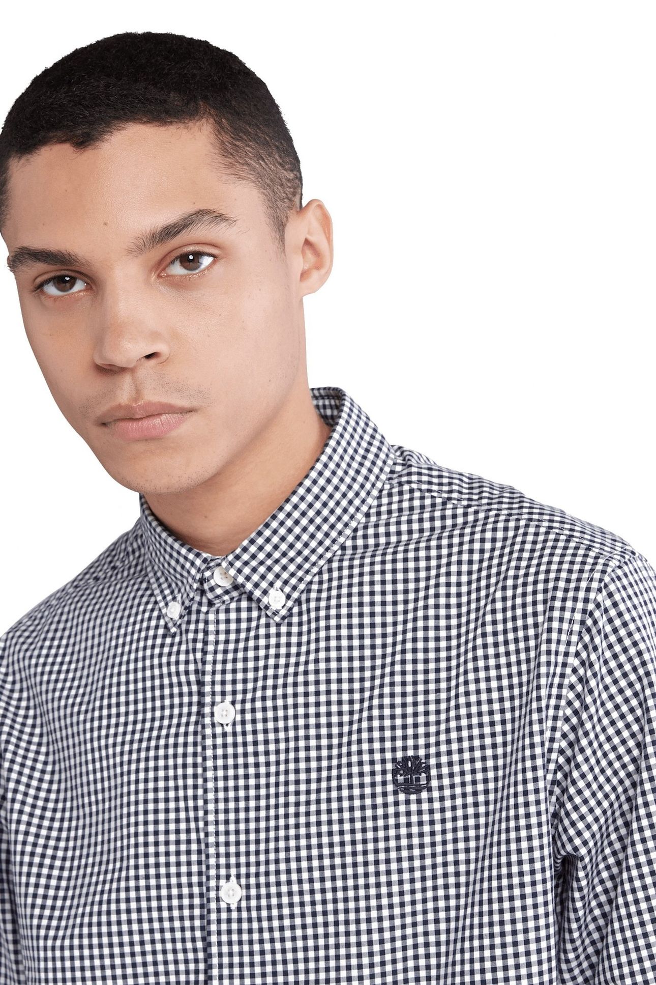 MICRO GINGHAM POPLIN SHIRT DRK SAPPHIRE YD 4
