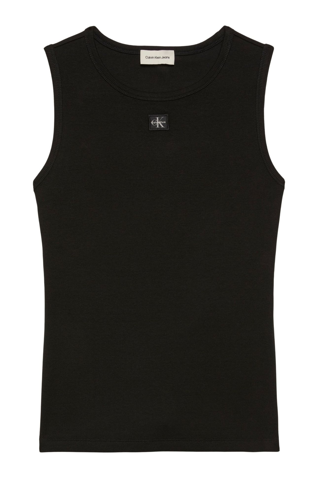 SL WOVEN LABEL 2X2 TANK TOP BLACK 4