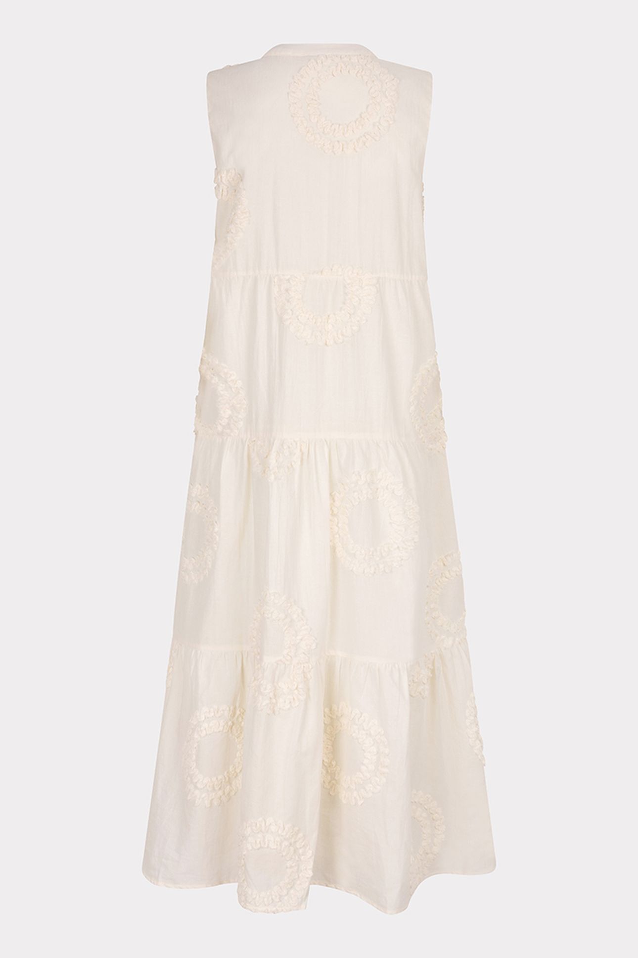 DRESS SLV/LSS 3D CIRCLED EMBROIDERY LIGHT SAND 5