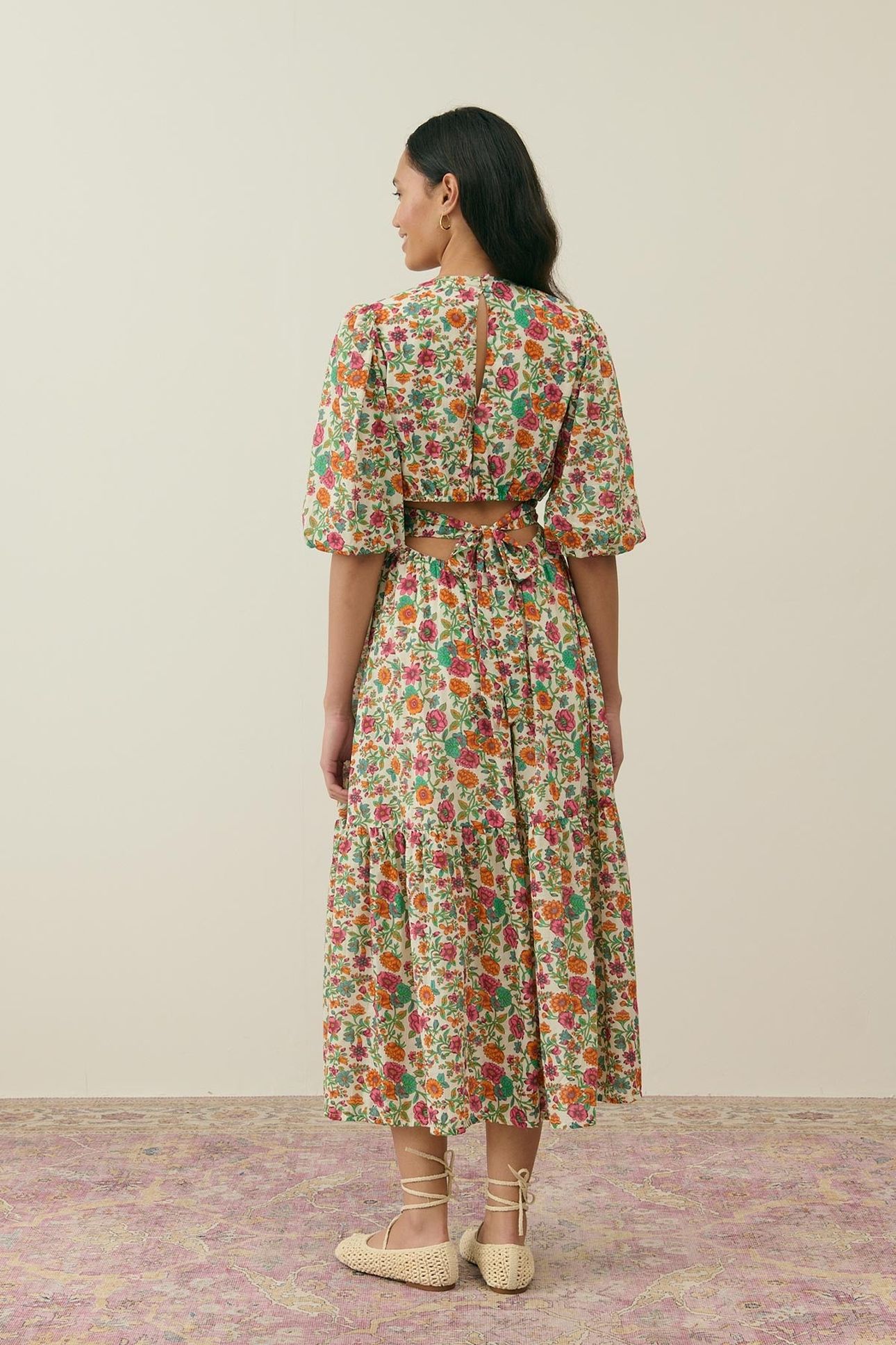 DRESS AURELIA ORANGE SUMMER MEADOW 2
