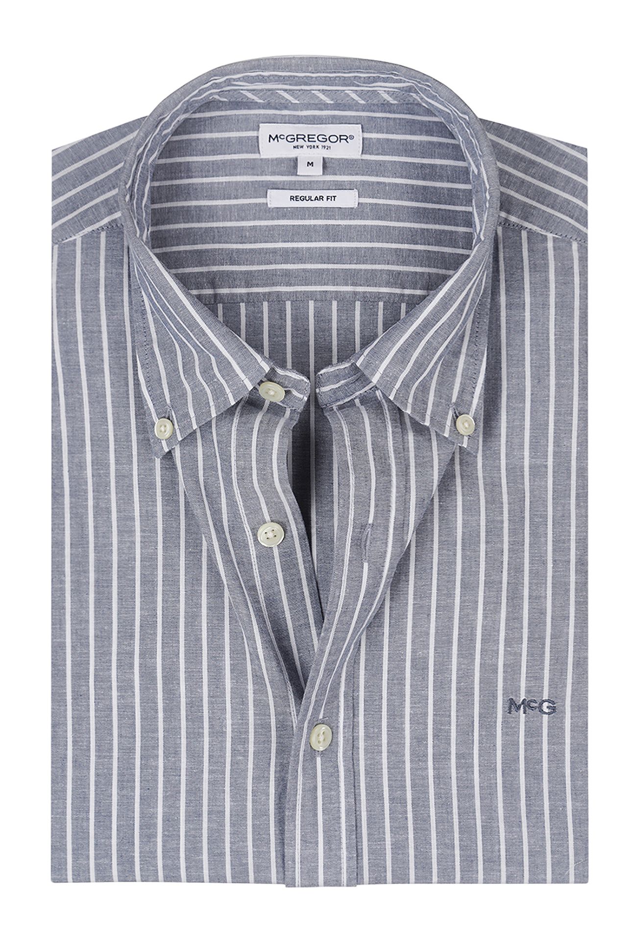 COTTON/LINNEN STRIPE SHIRTS INDIGO 3
