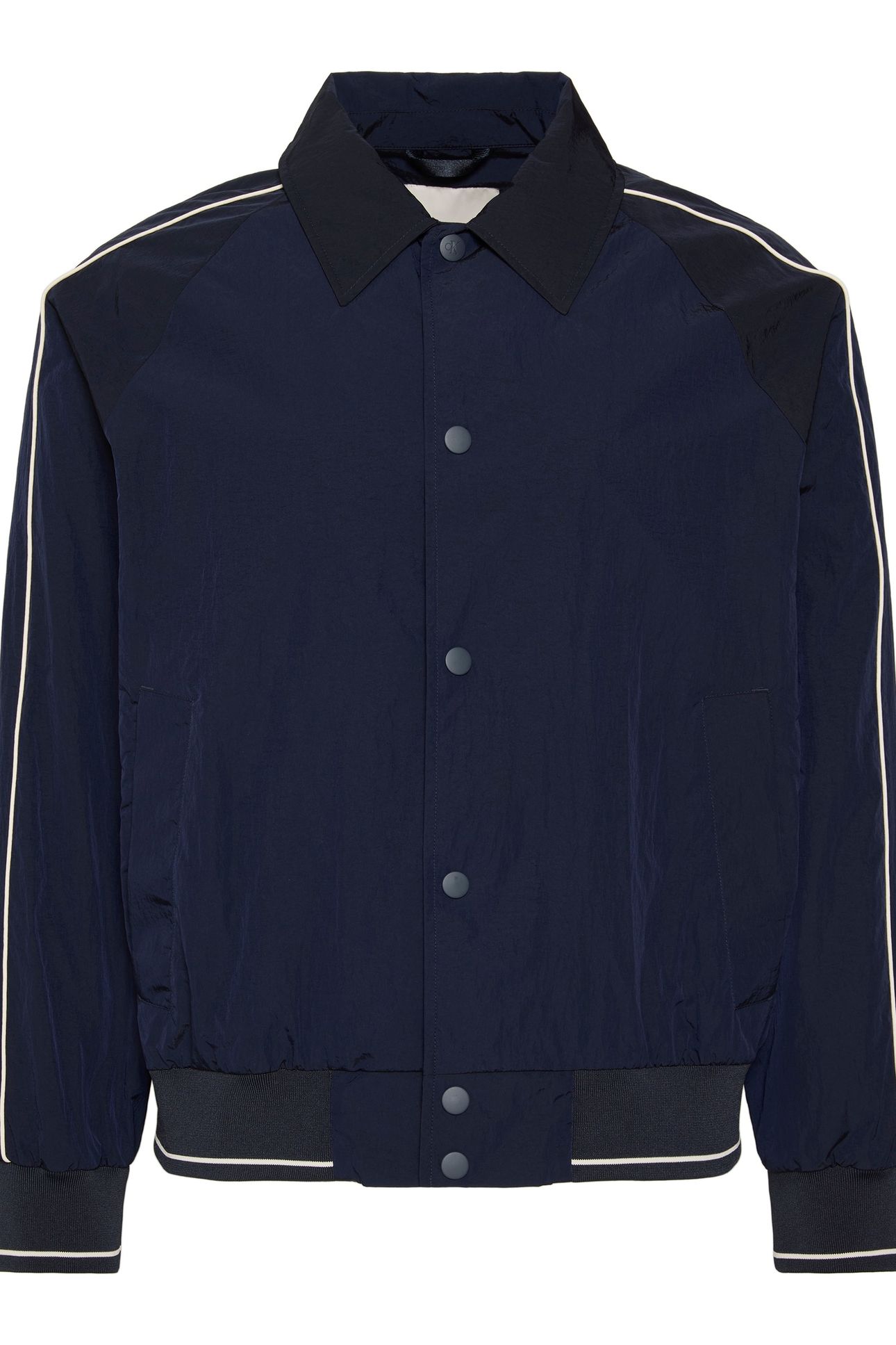 LS NYLON SNAP BOMBER JACKET DARK SAPPHIRE 5