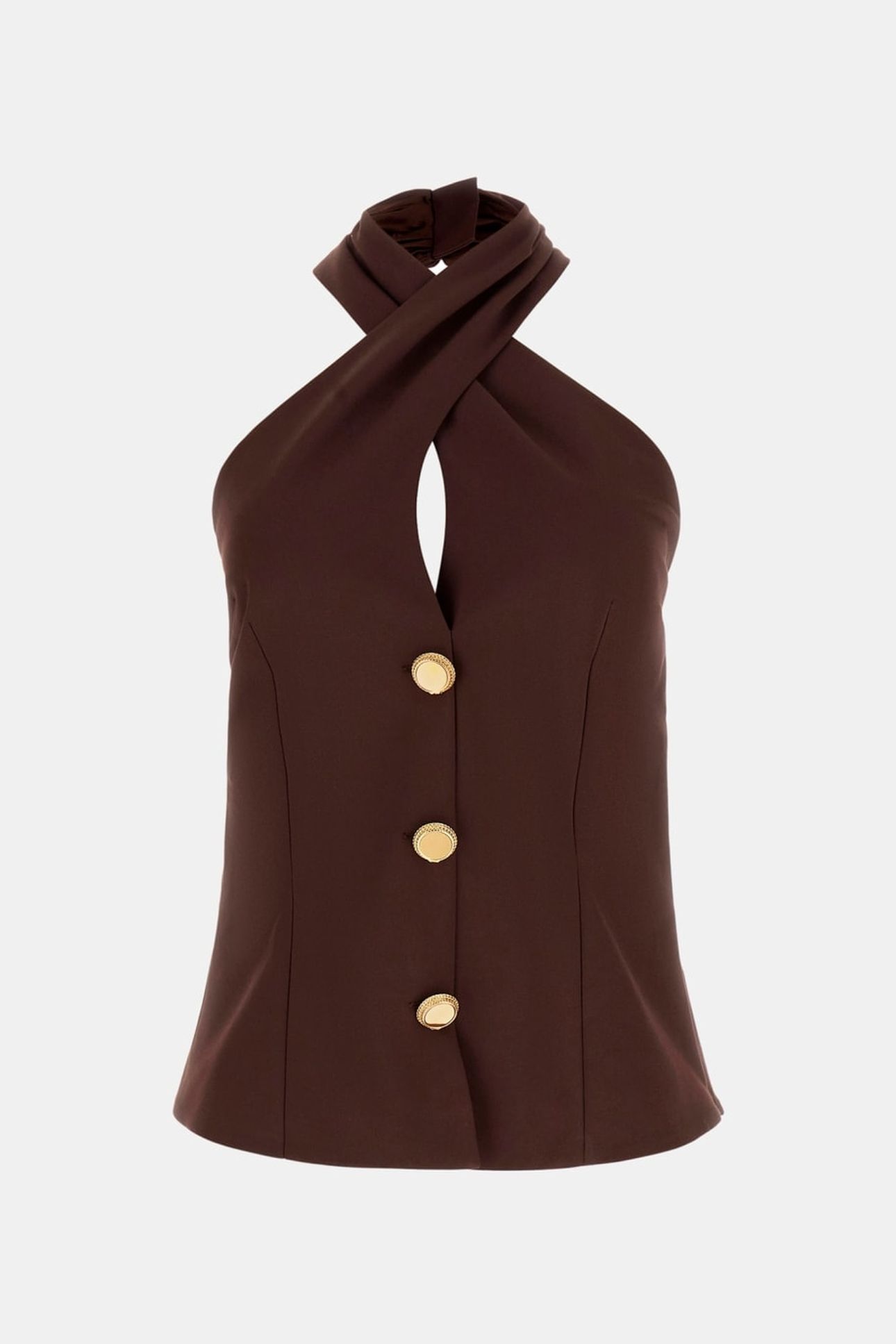 NADA HALTER NECK SL RICH BROWN 4