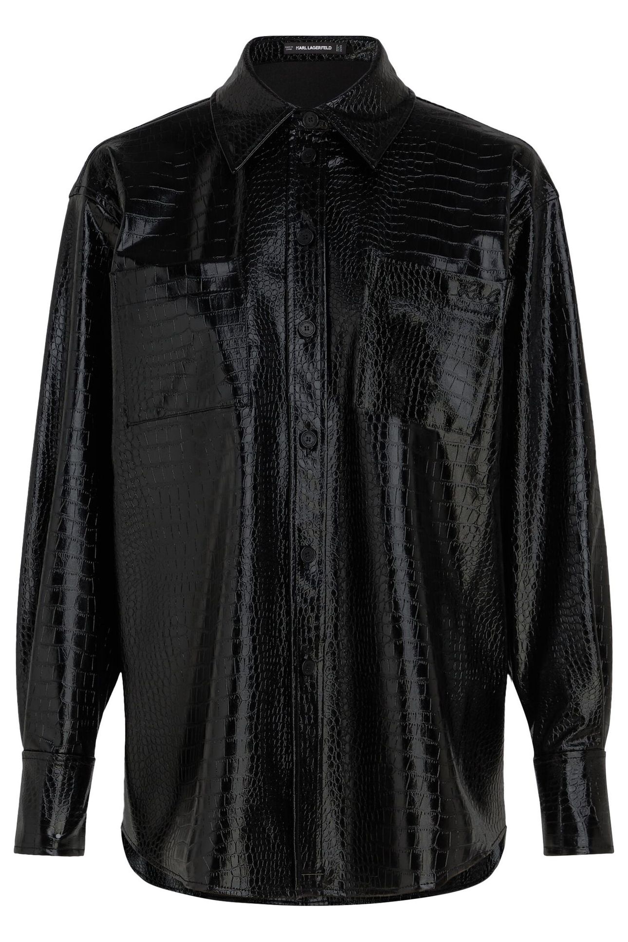 FAUX LEATHER SHIRT BLACK 3